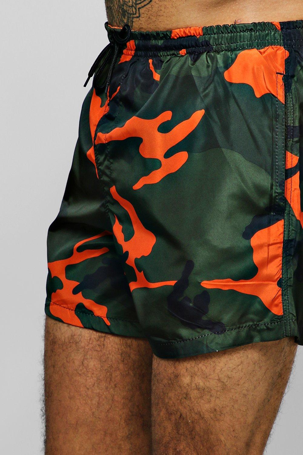 Orange camo swim trunks hot sale