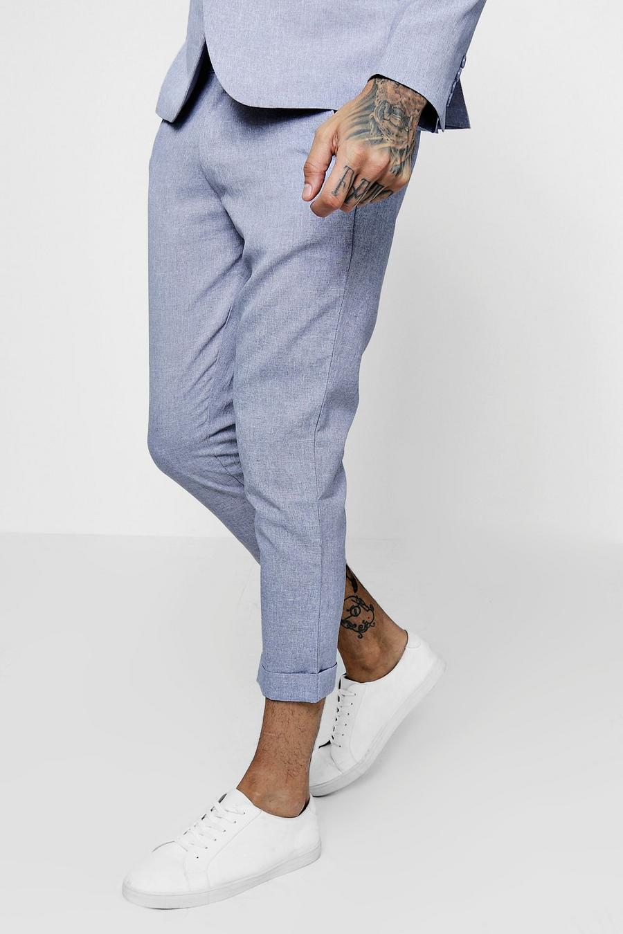 Skinny Fit Cropped Suit Pants image number 1