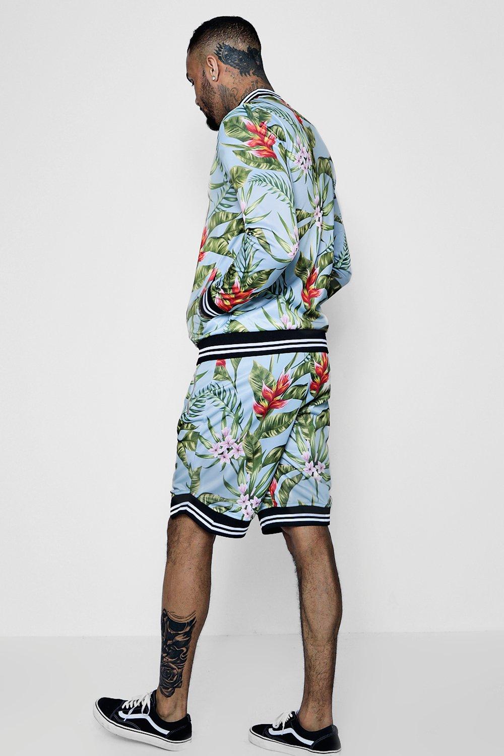 Floral print sales basketball shorts