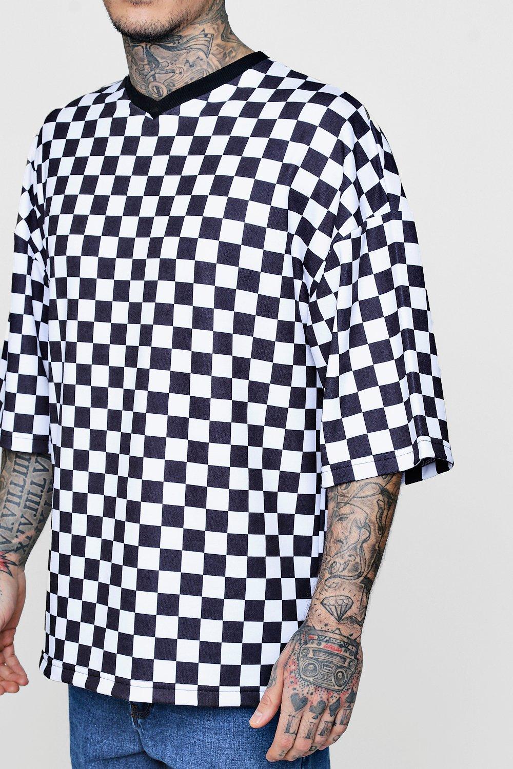 T shirt checkerboard on sale