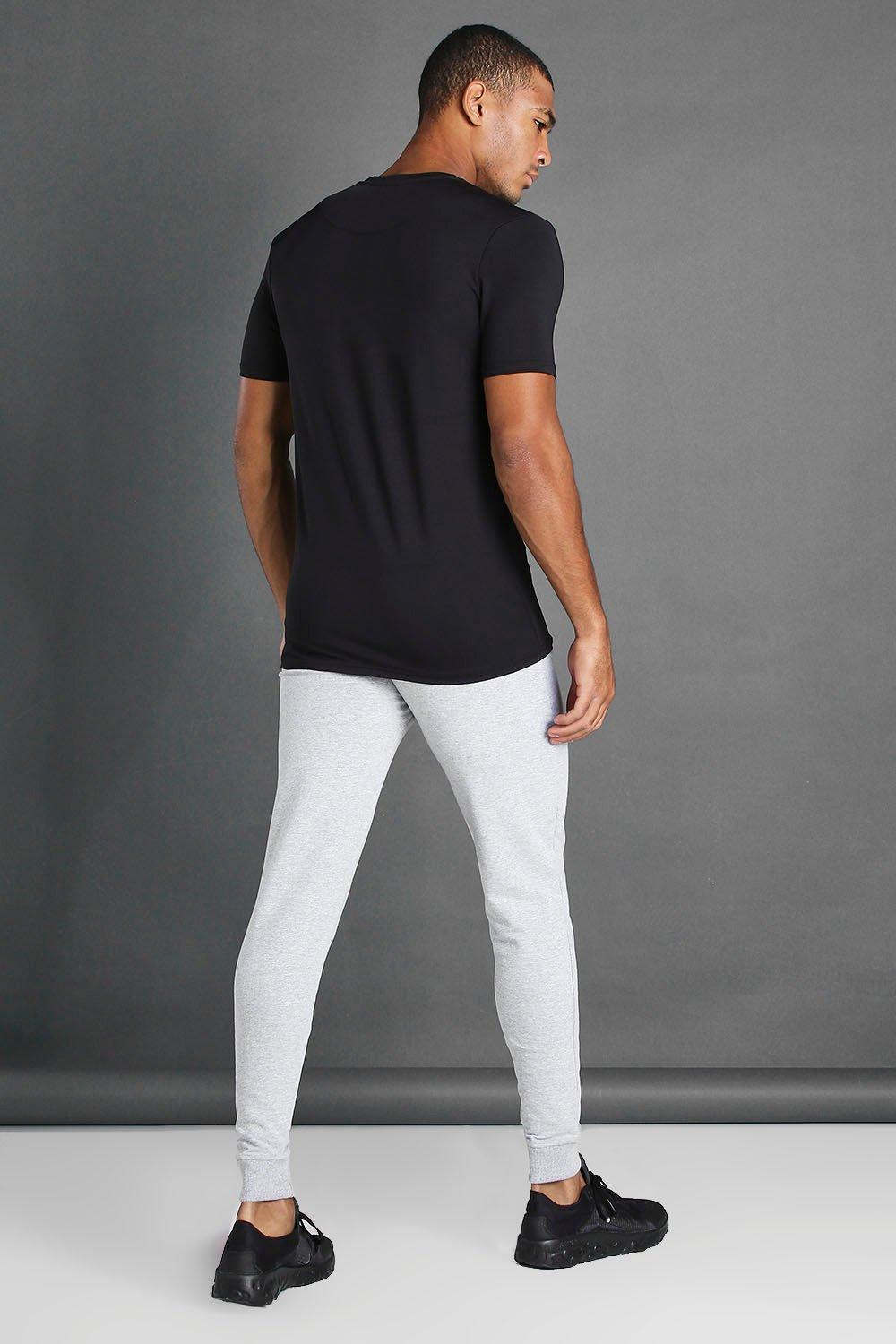 Men s Skinny Fit Gym Joggers With Zip Pockets Boohoo UK