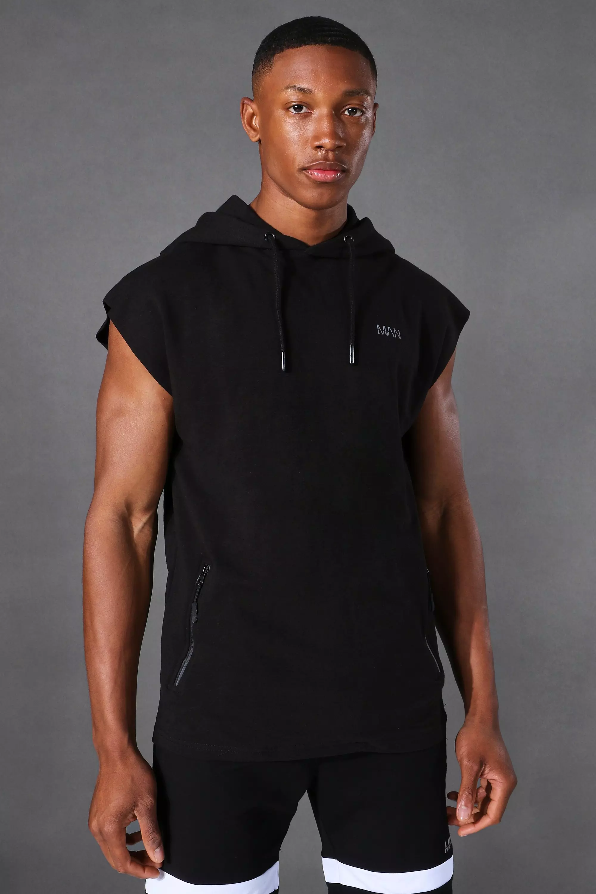 Gym store hoodies sleeveless