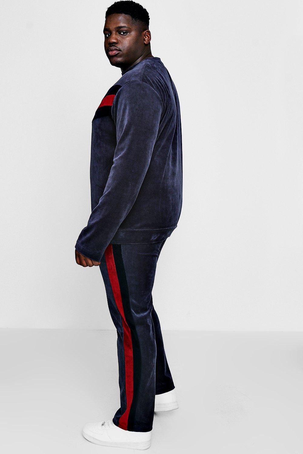 plus size velour suit