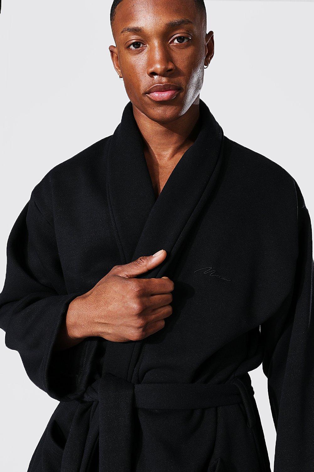 Boohoo mens dressing gown best sale