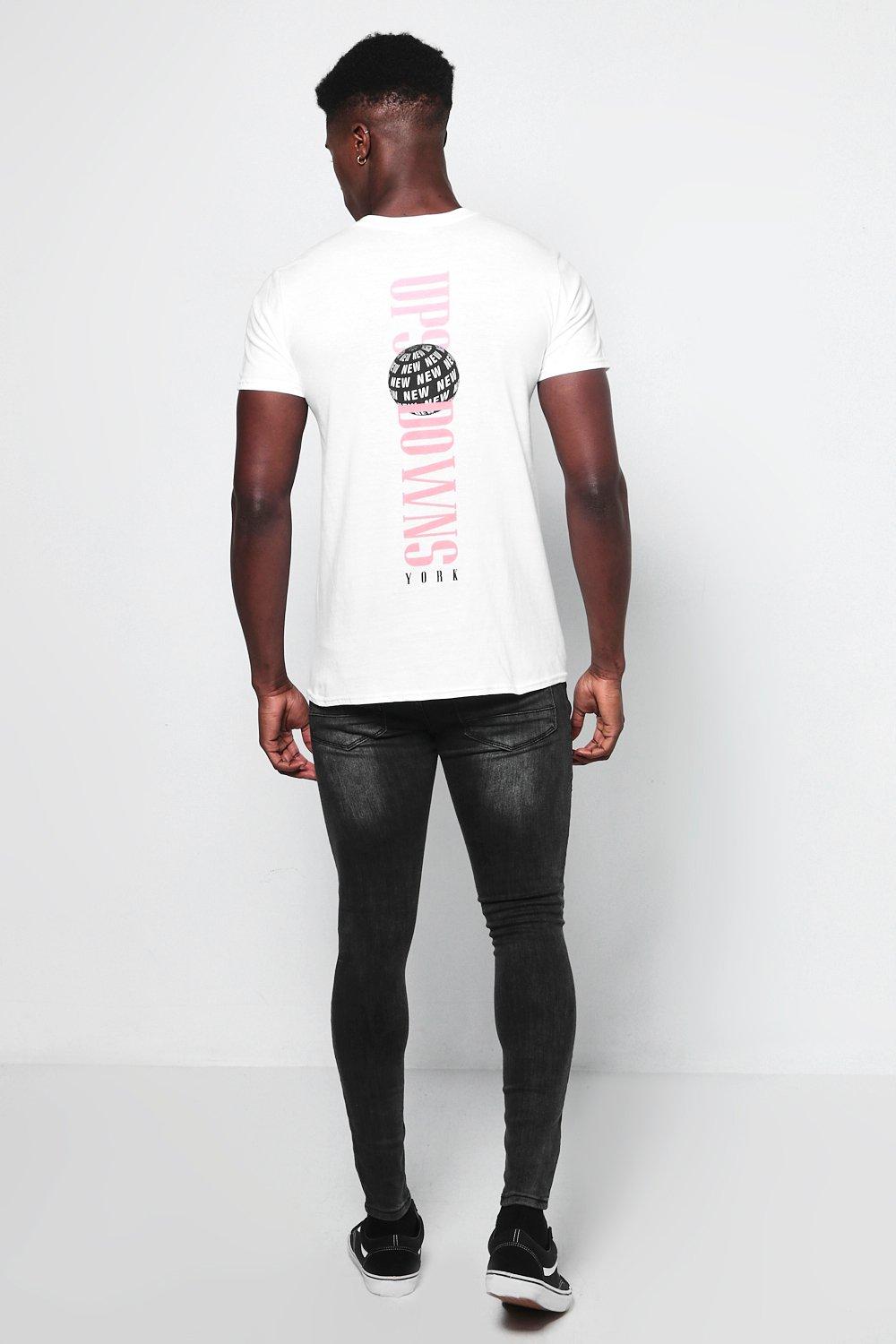 Men's New York Back Print T-Shirt | Boohoo UK