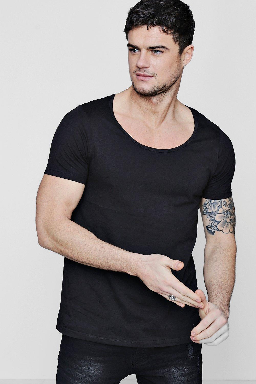mens scoop neck t shirt