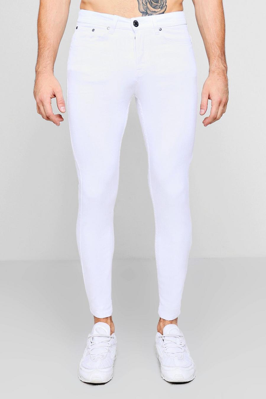 לבן מכנסי ג'ינס לבנים בגזרת סקיני image number 1