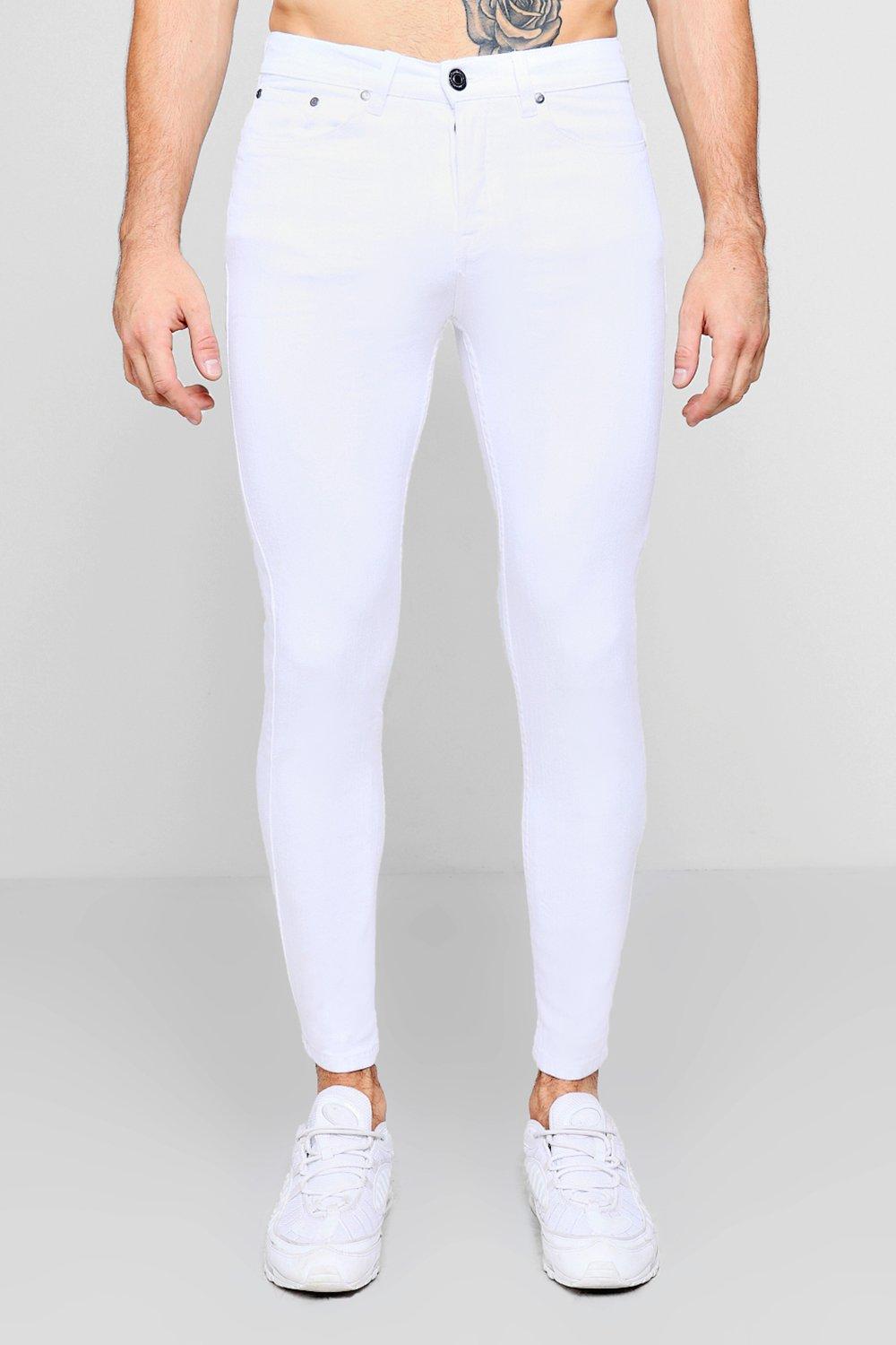 boohoo mens white jeans