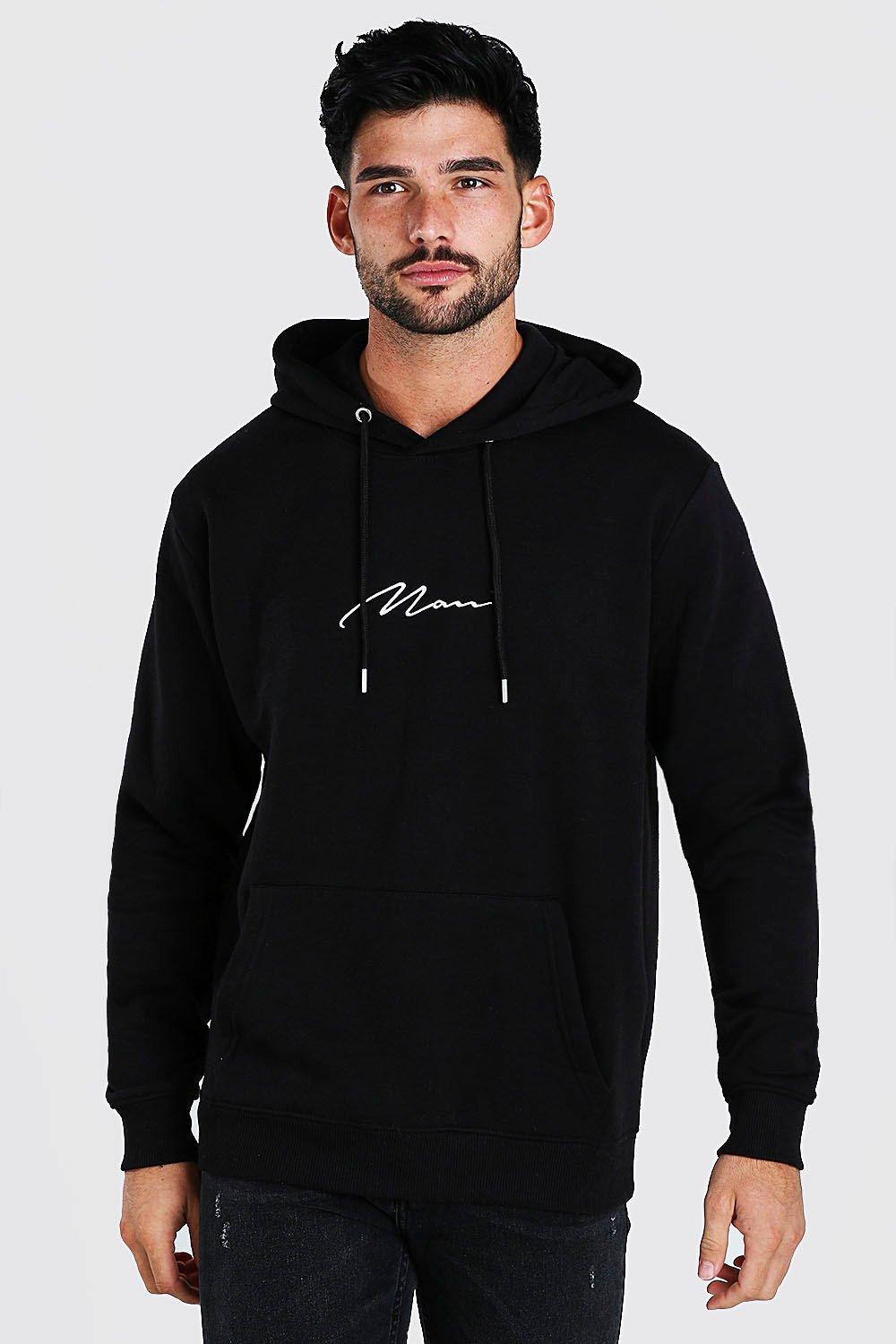 black hoodie boohoo