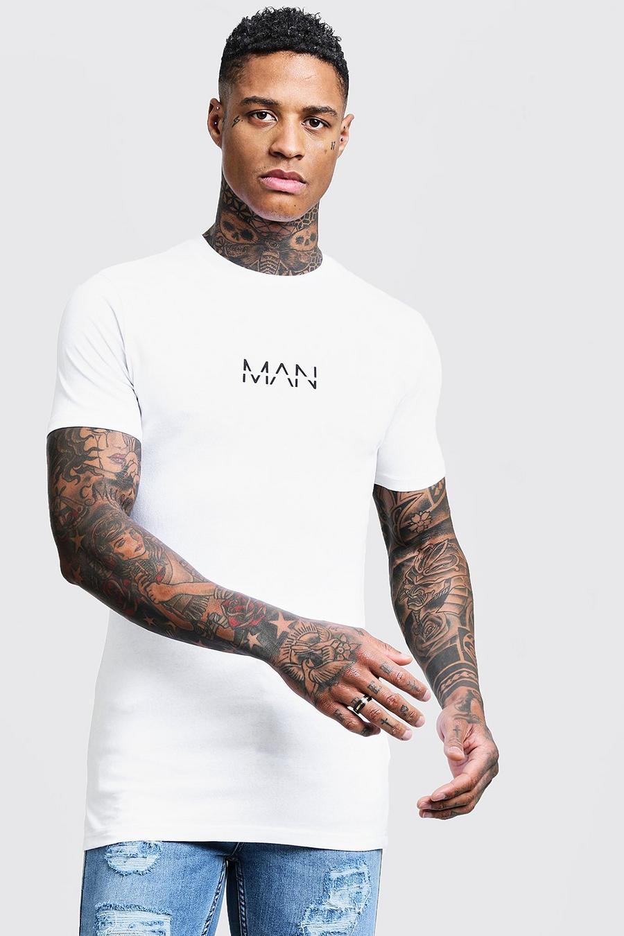 T-shirt Muscle Fit MAN original, Blanc image number 1