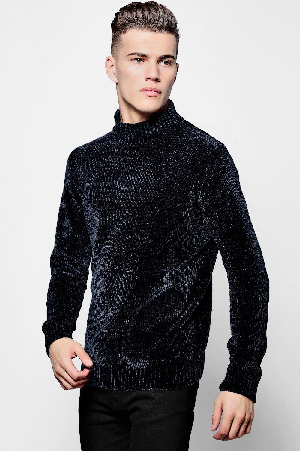 chenille roll neck jumper