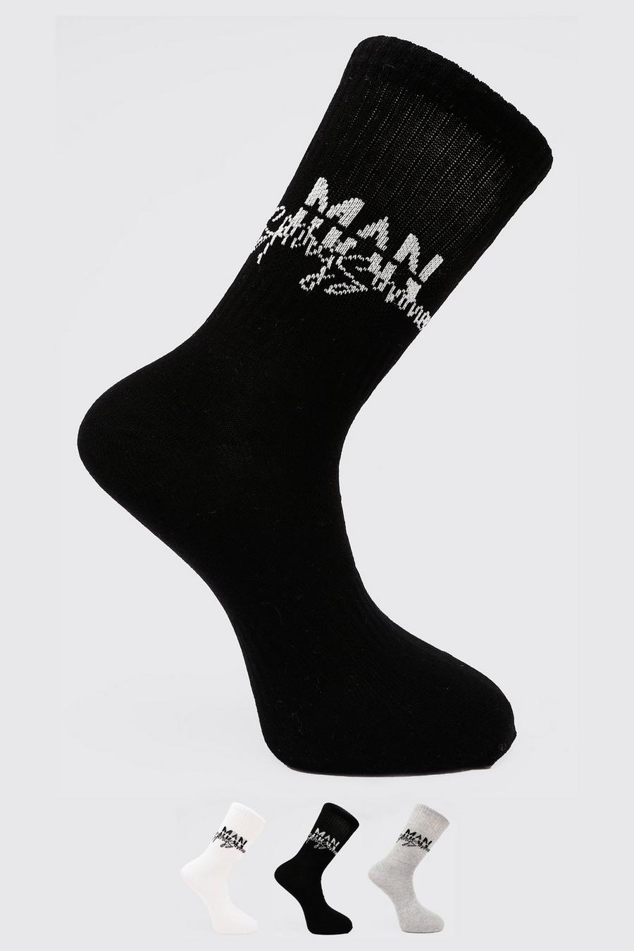 Man Jacauard Socken, Multi image number 1