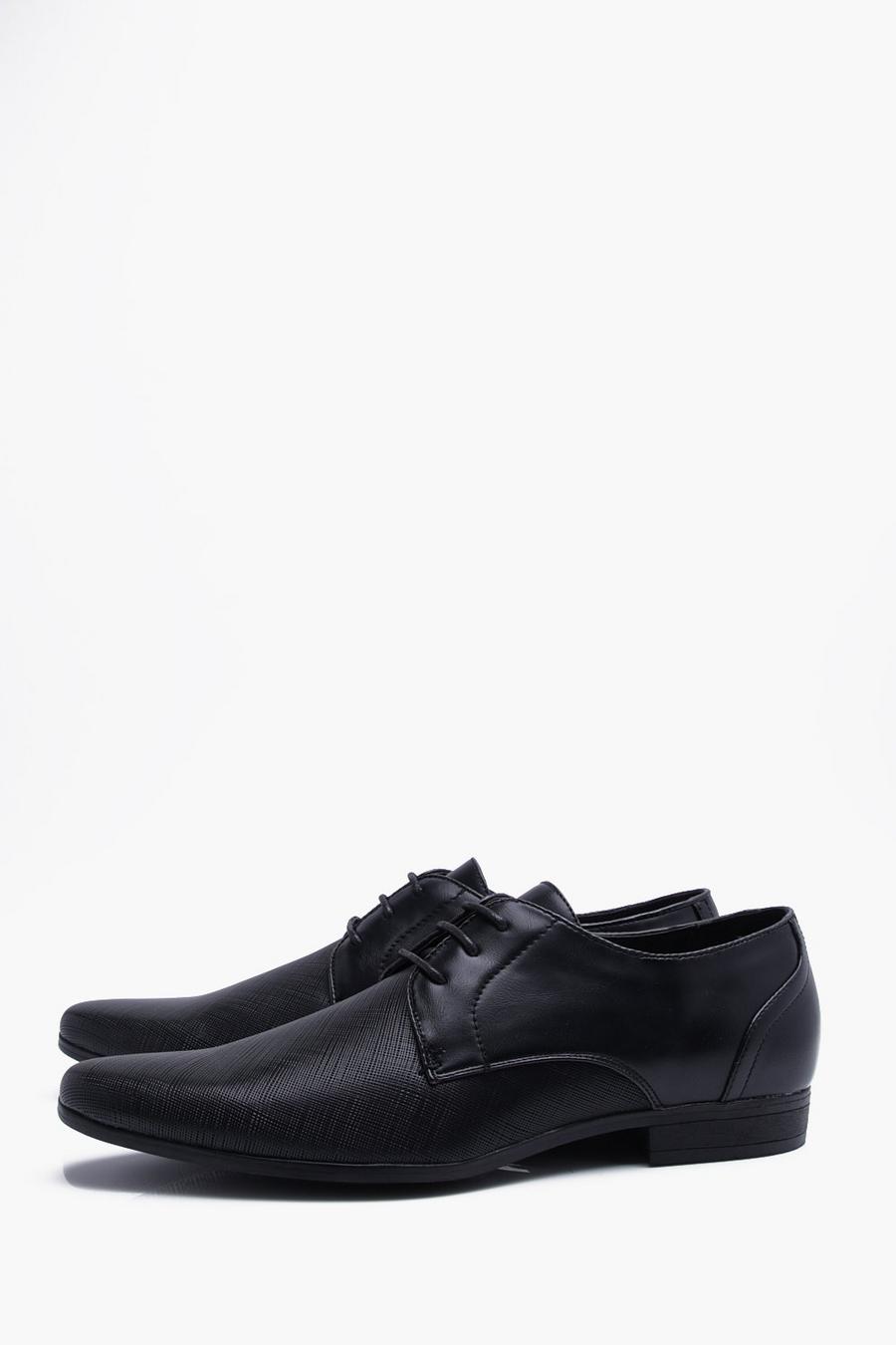 Zapatos elegantes al empeine con relieve, Negro image number 1