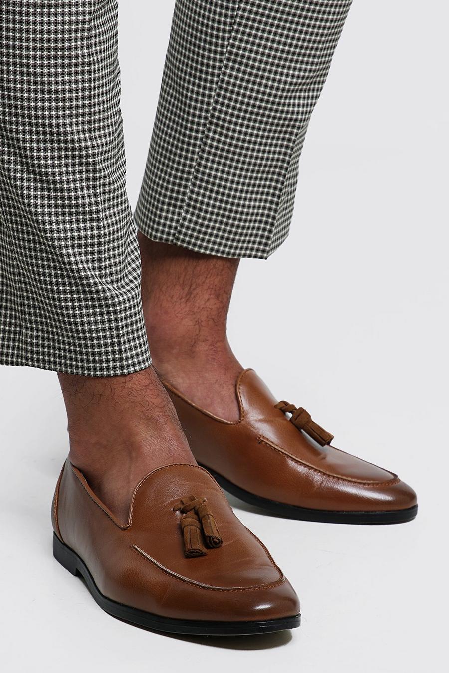 Tan PU Tassel Loafer image number 1