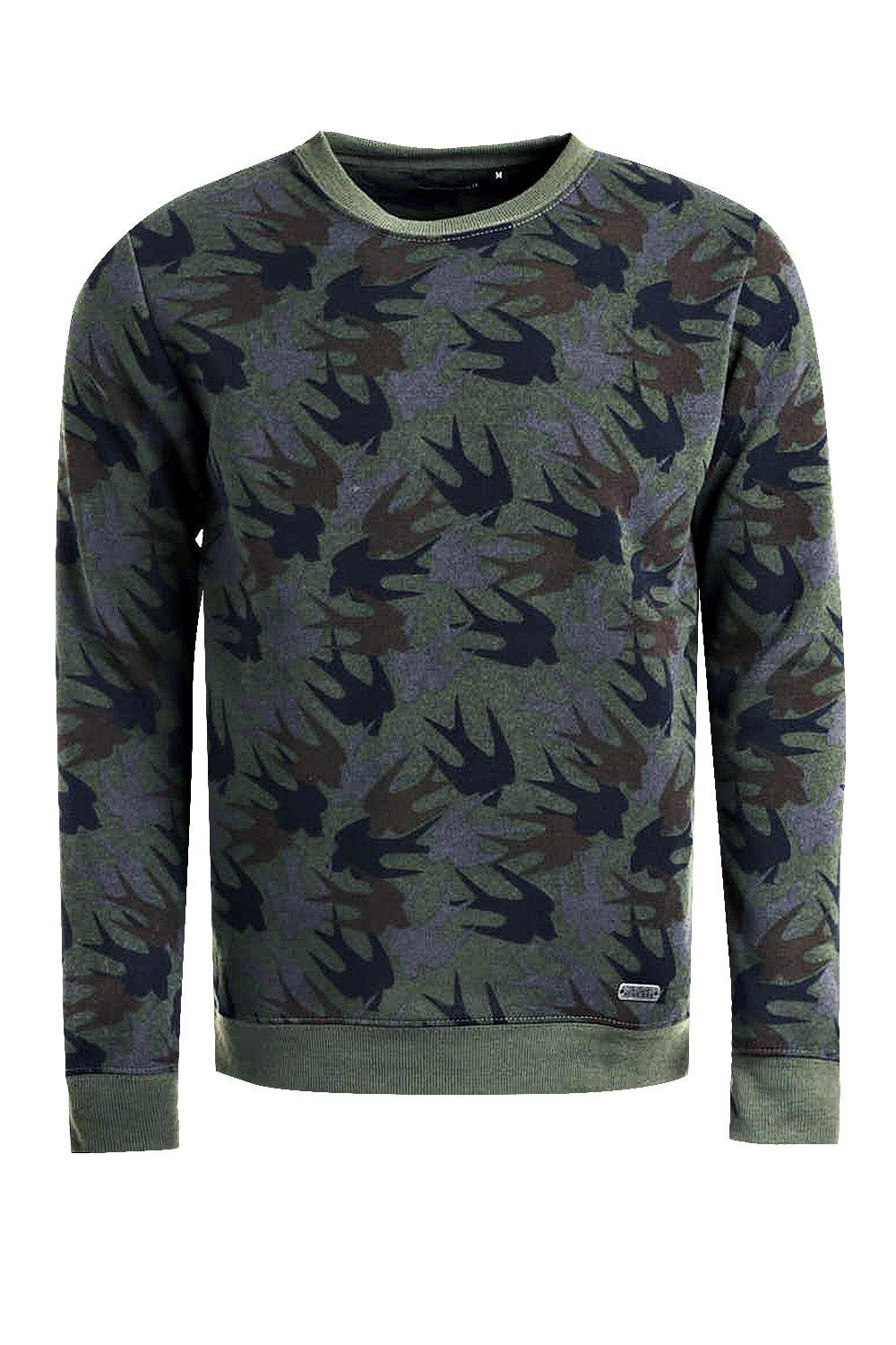 Bird print cheap jumper