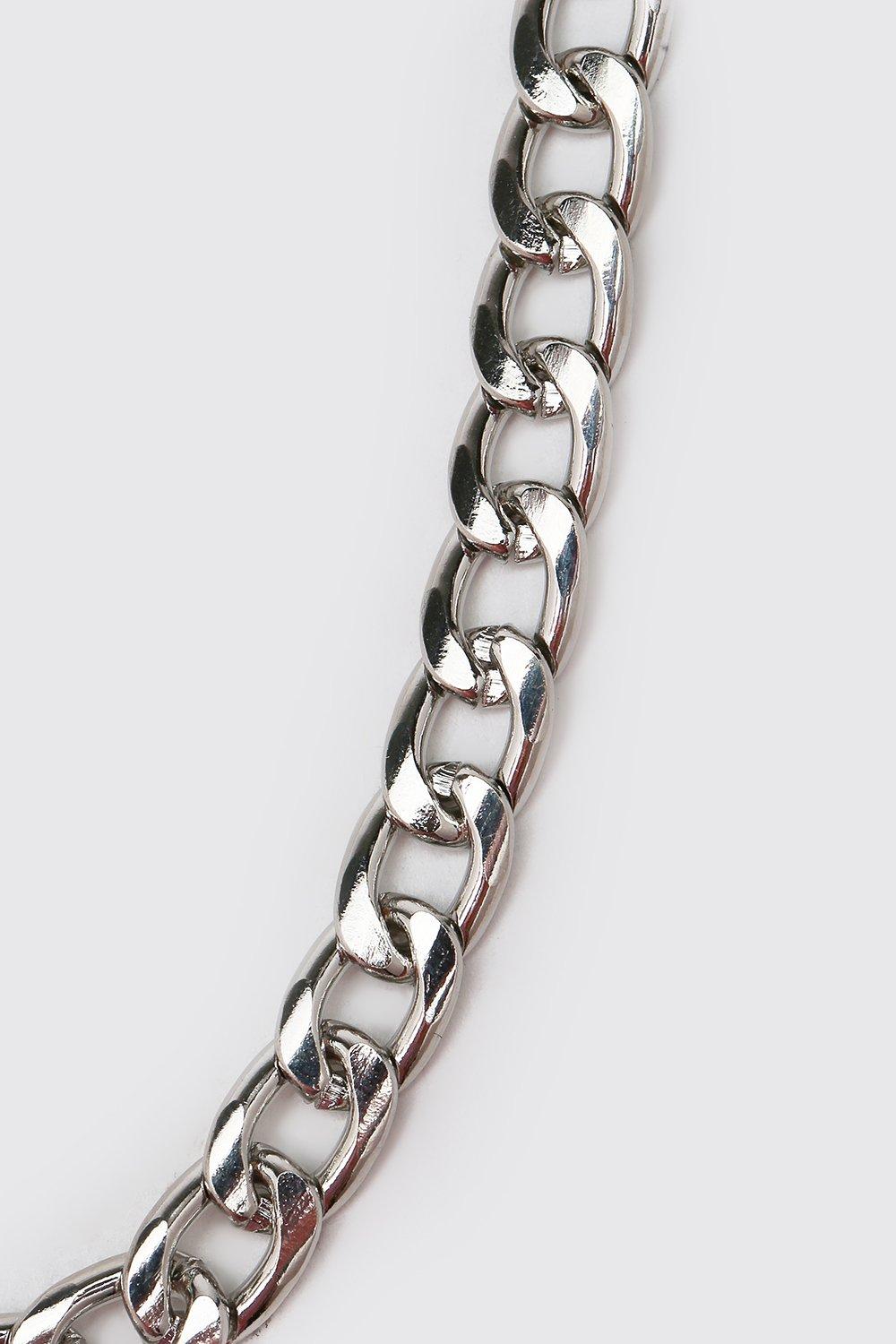 Mens plain hot sale silver chain