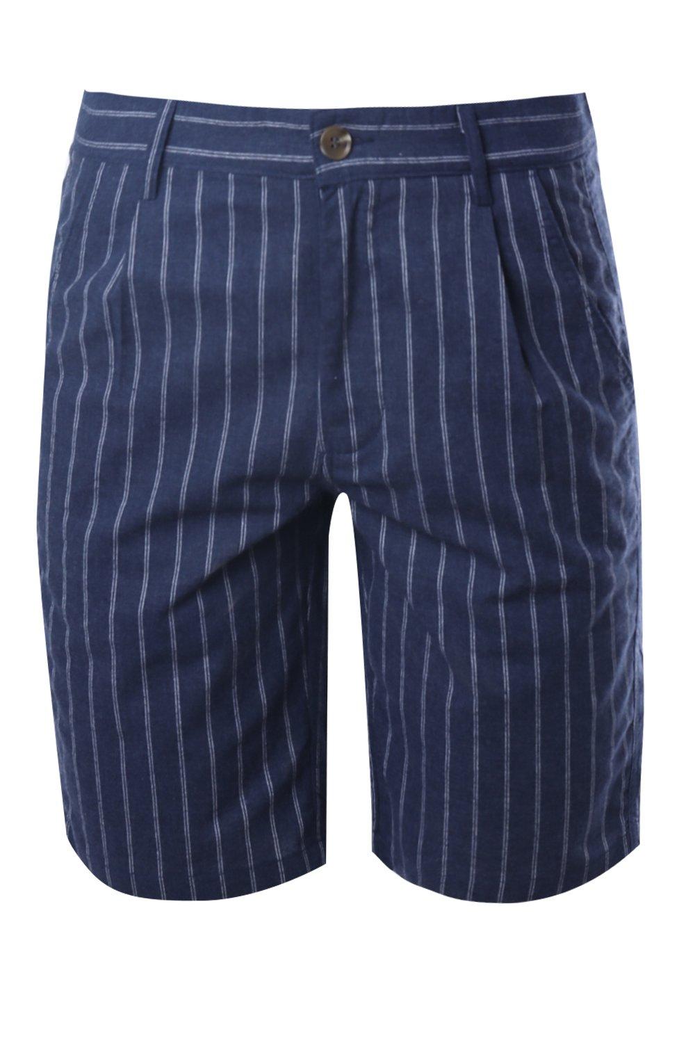 boohoo Pinstripe Tailored Shorts - Blue - Size 4