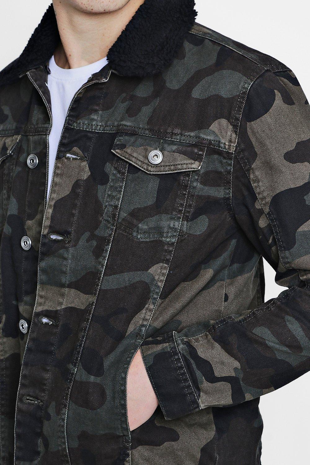 Camouflage shop jacket denim