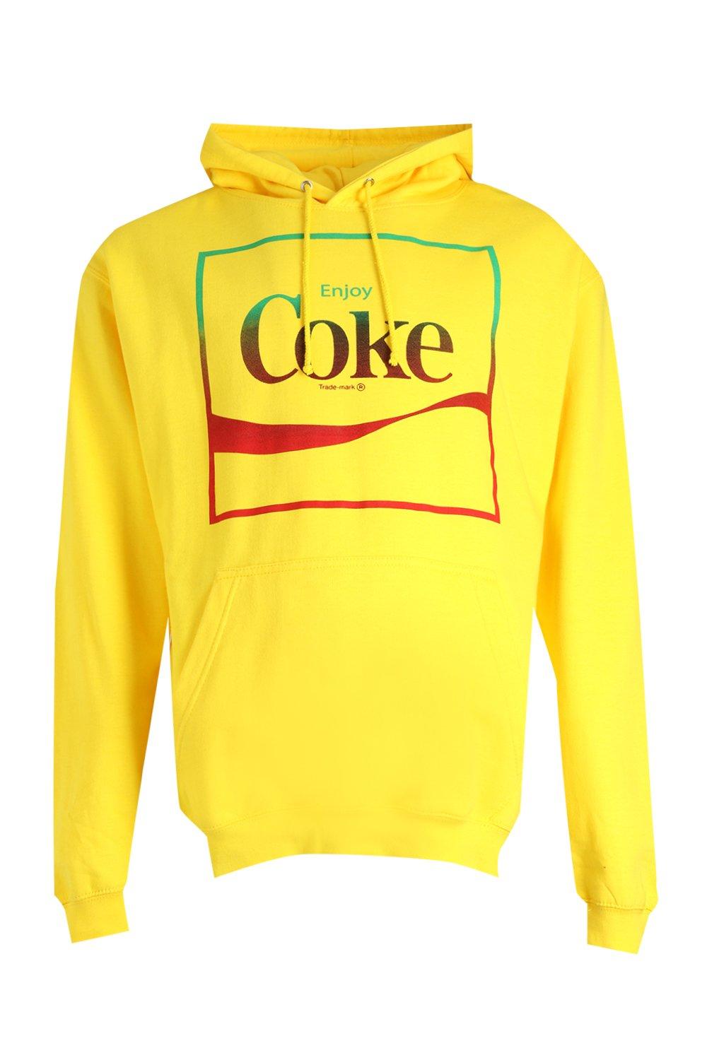 coca cola yellow hoodie