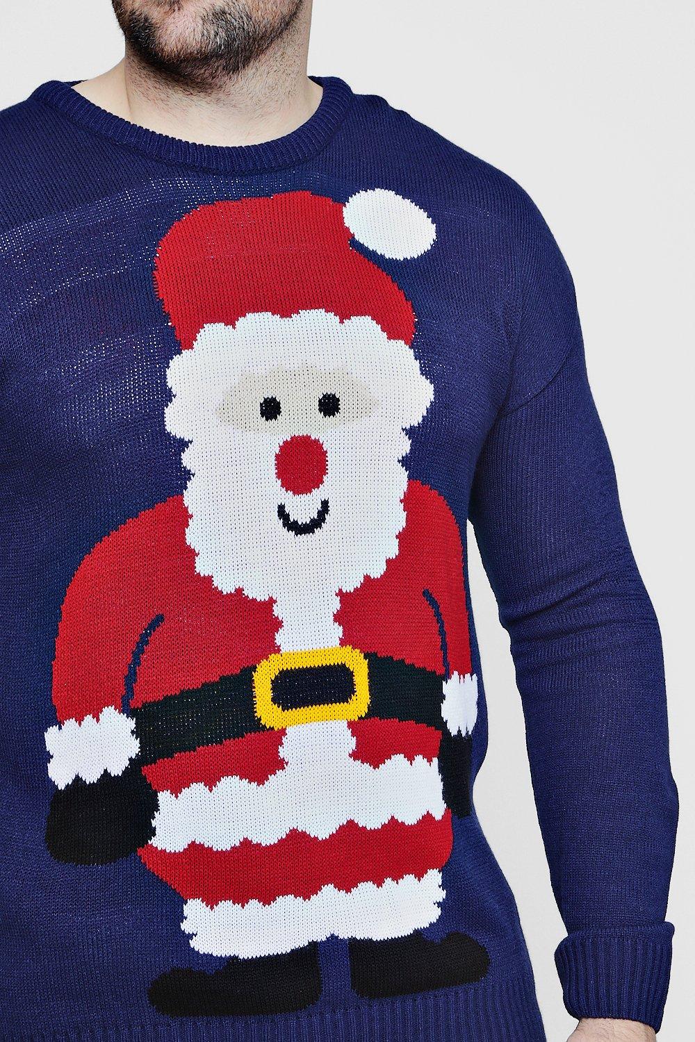 Plus Size Santa Christmas Jumper boohoo UK