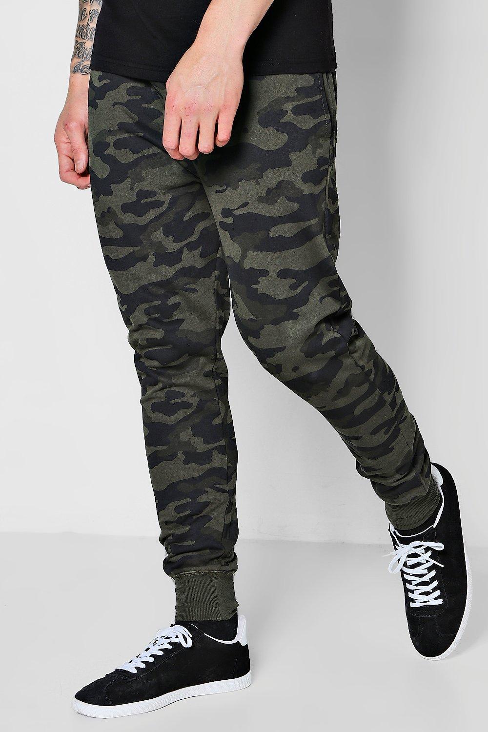 slim fit camo joggers