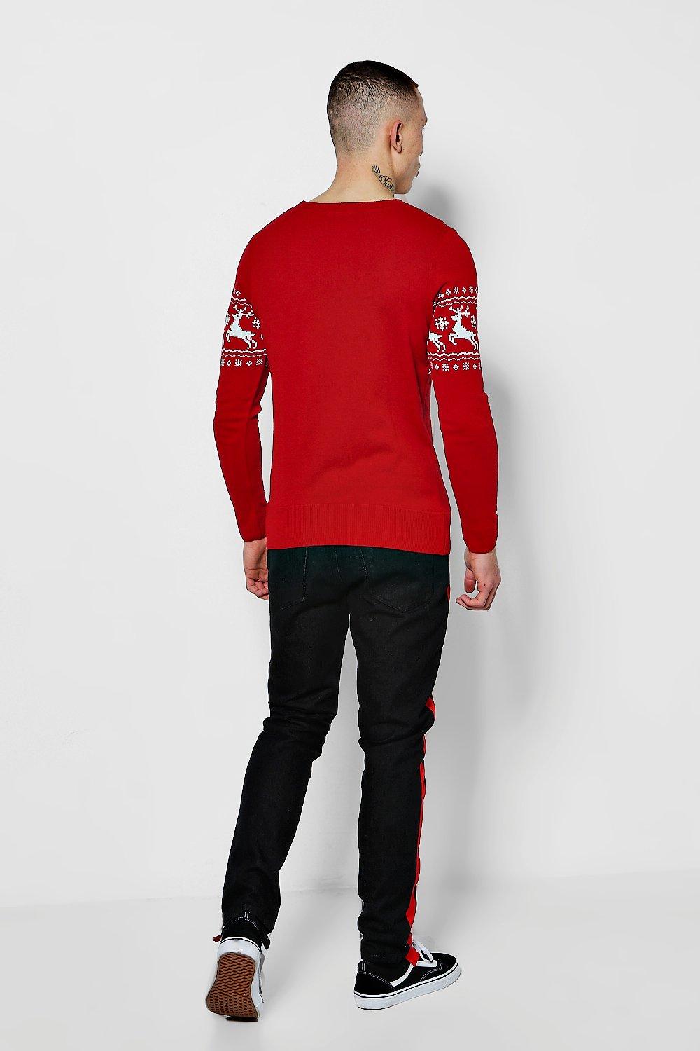 Muscle fit xmas jumper best sale