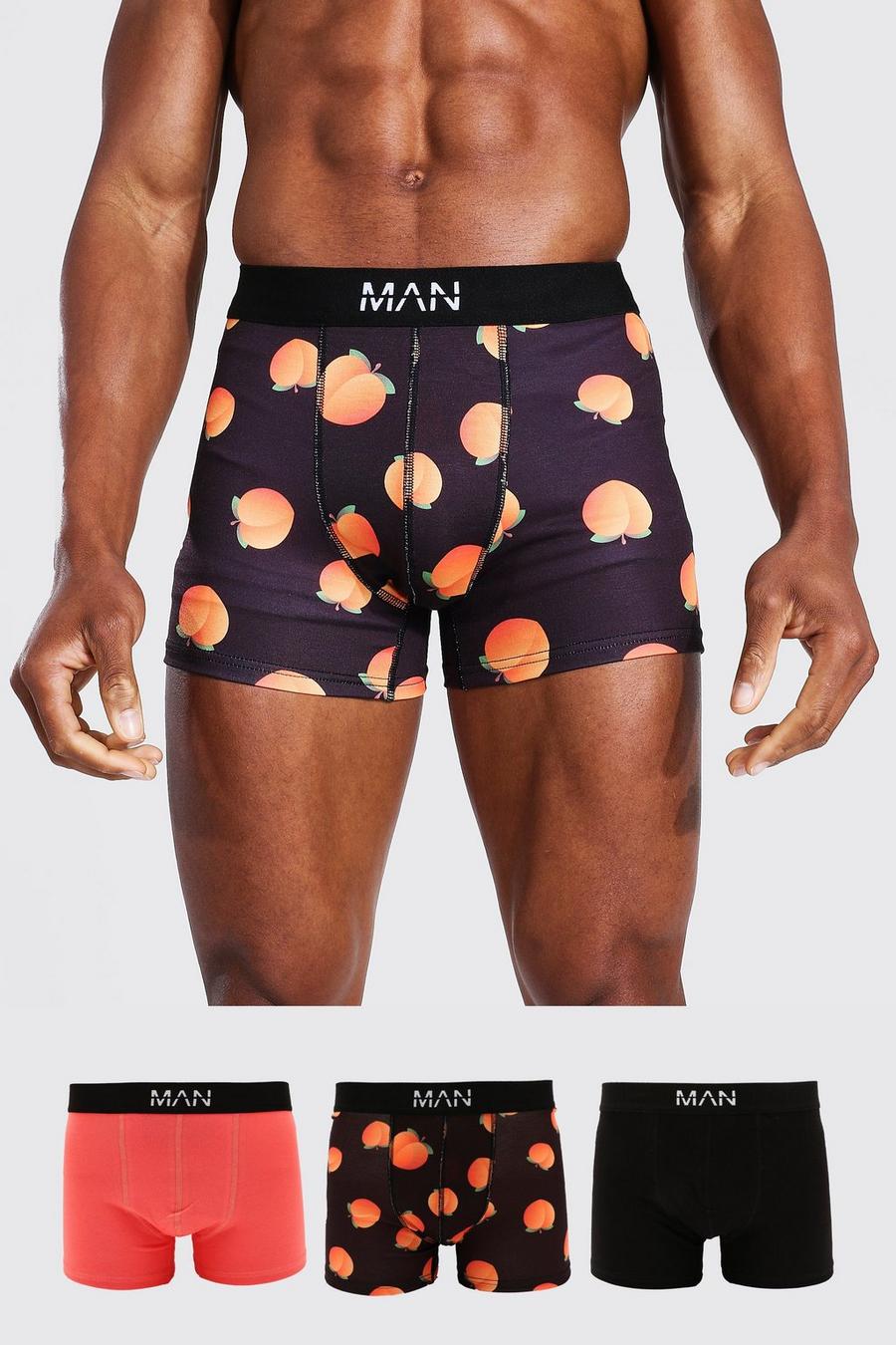 Multi Man Dash Peach Boxers (3 Stuks) image number 1