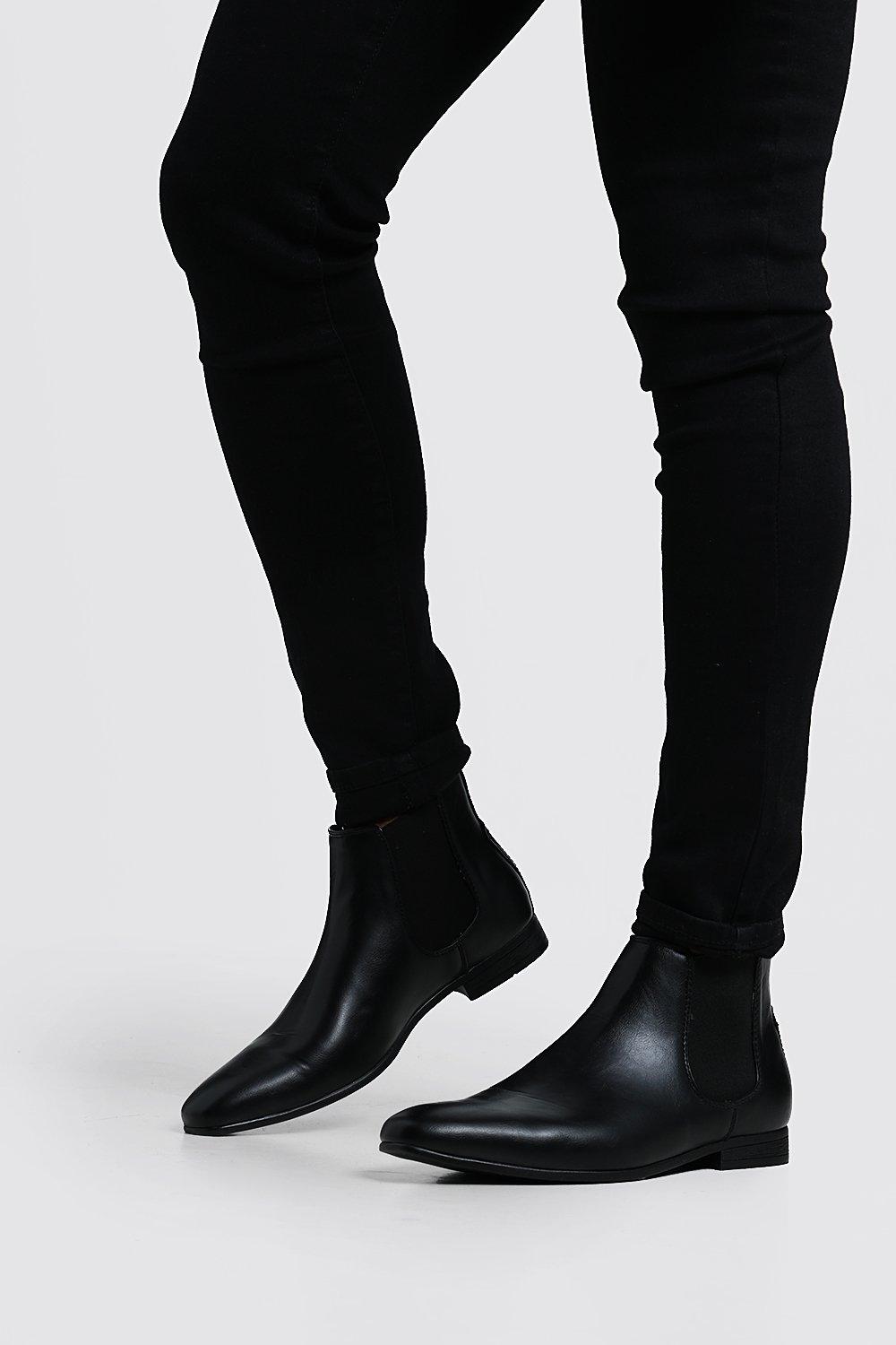 boohoo boots black