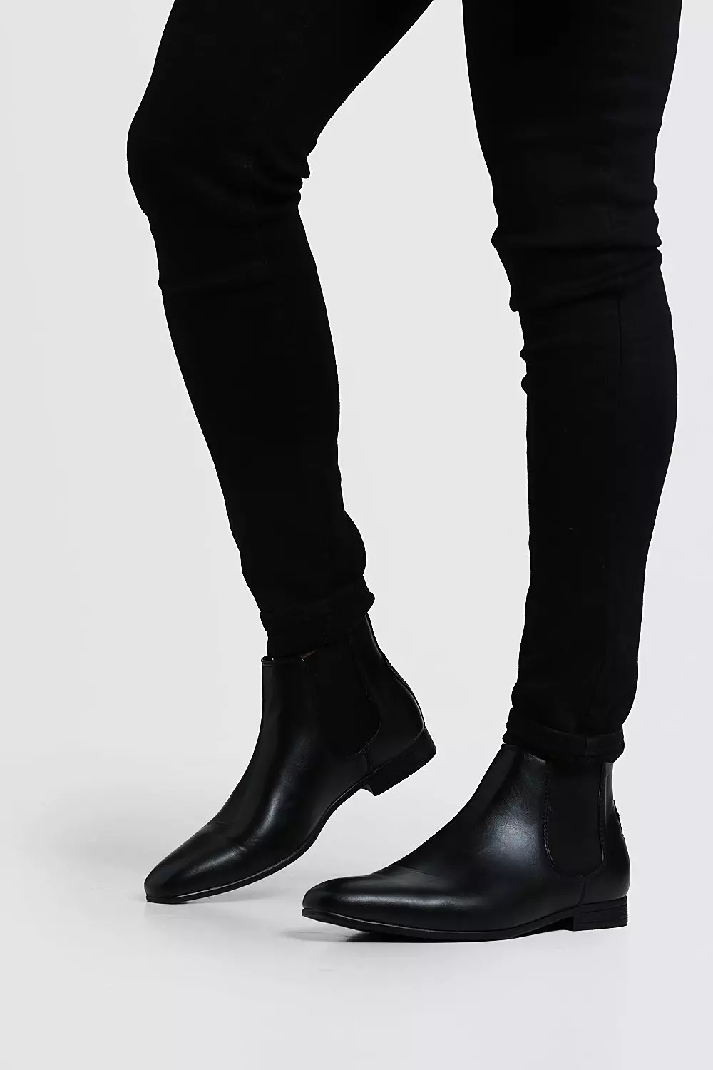 Leather look hot sale chelsea boots