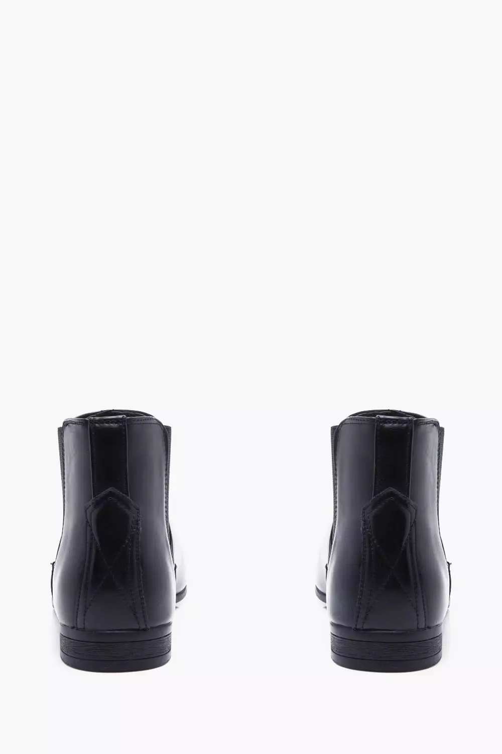 Black leather clearance look chelsea boots