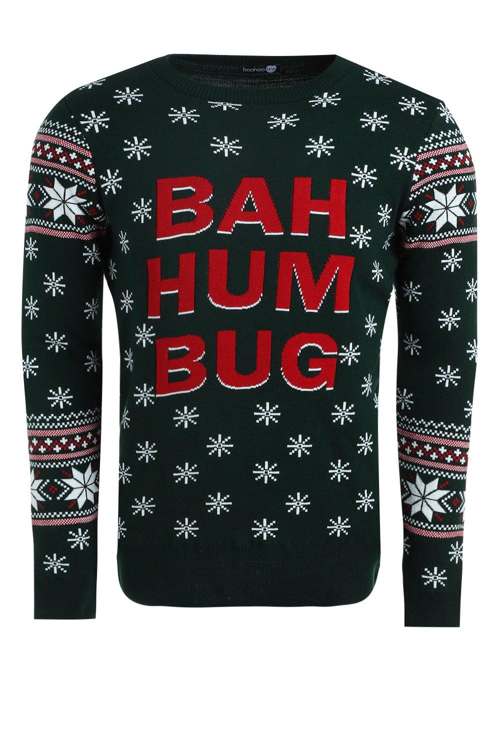 Mens bah humbug christmas jumper best sale