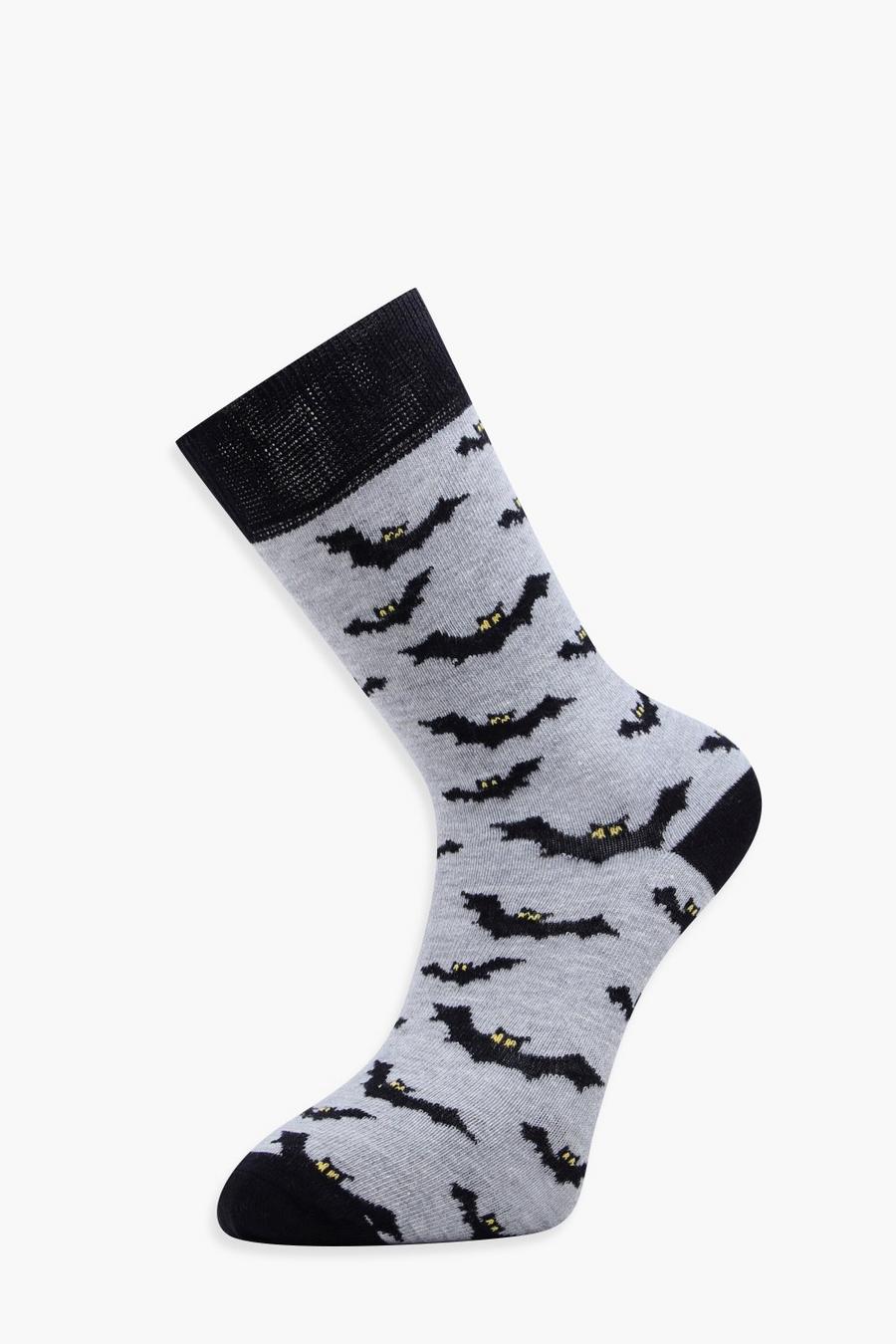 Grey Bat Halloween Socks image number 1