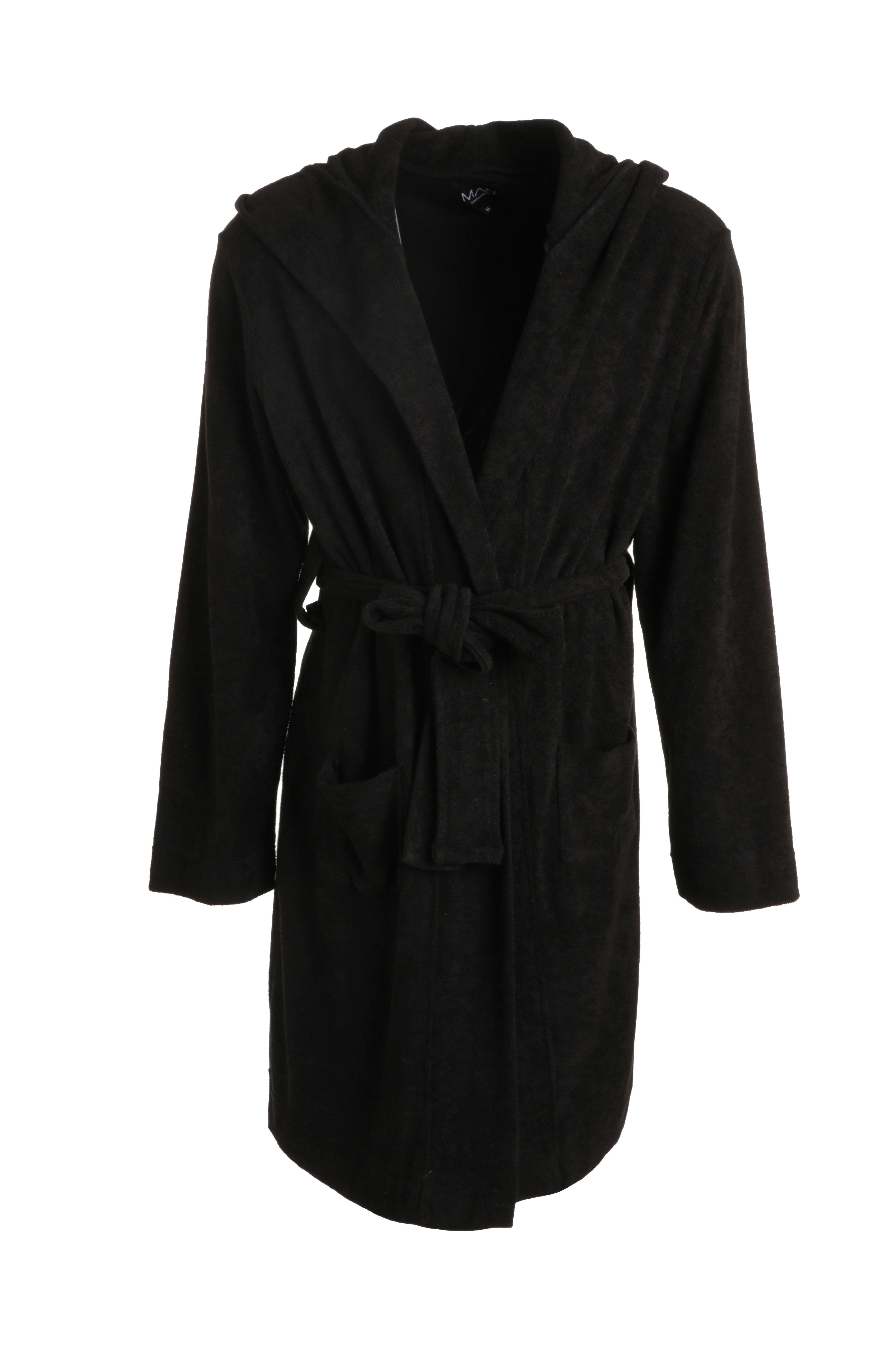 black hooded gown