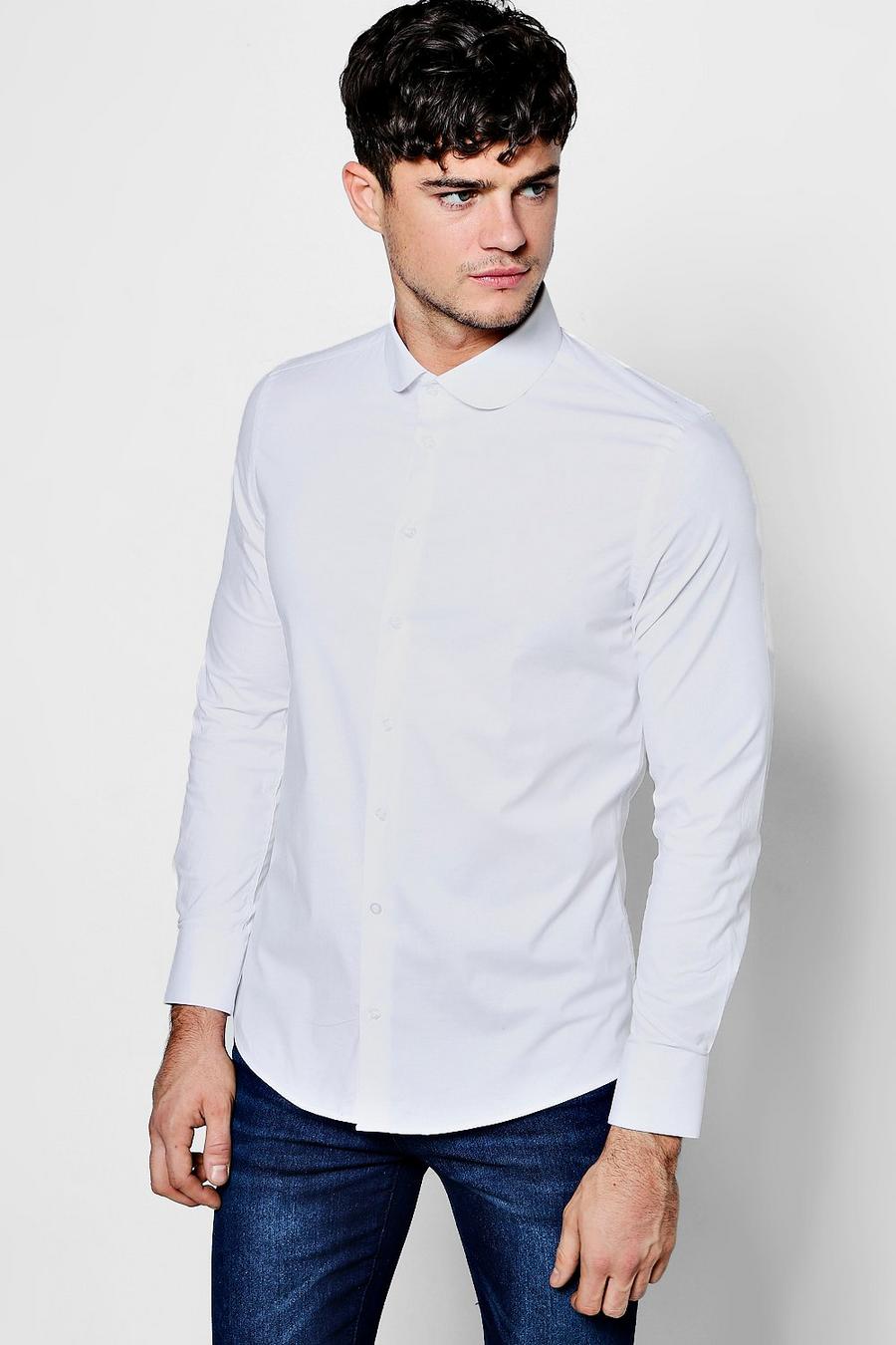 Slim Fit Stretch Penny Collar Shirt image number 1