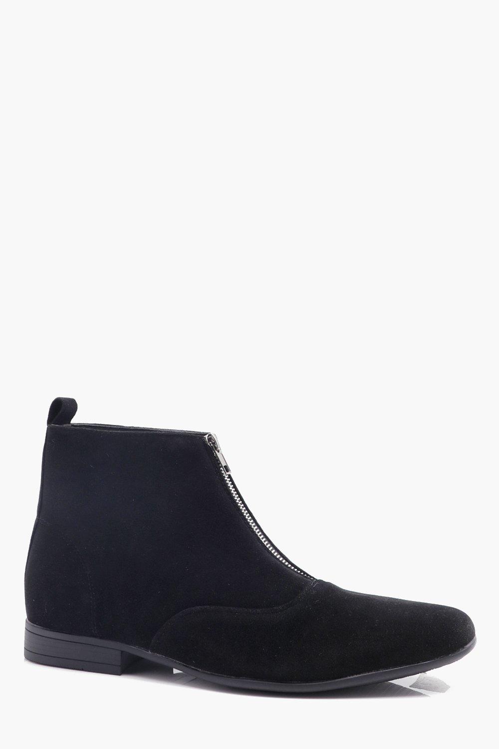 zip front chelsea boots