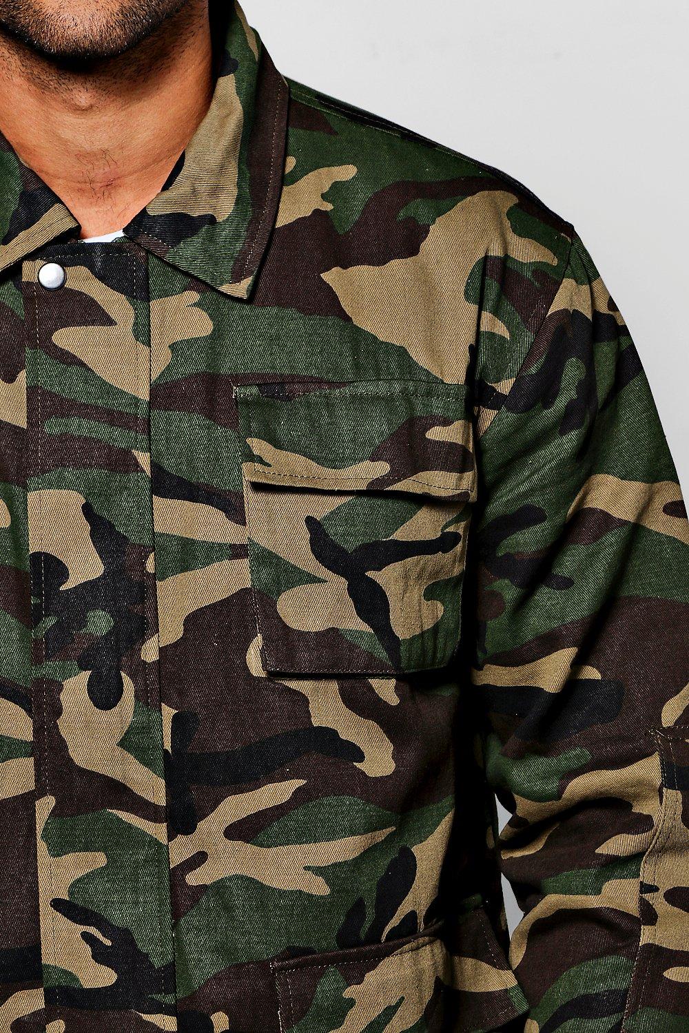 Camo field jacket mens sale