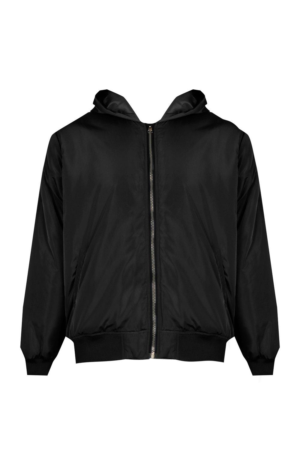 Big And Tall MA1 Hooded Bomber Jacket boohoo IE