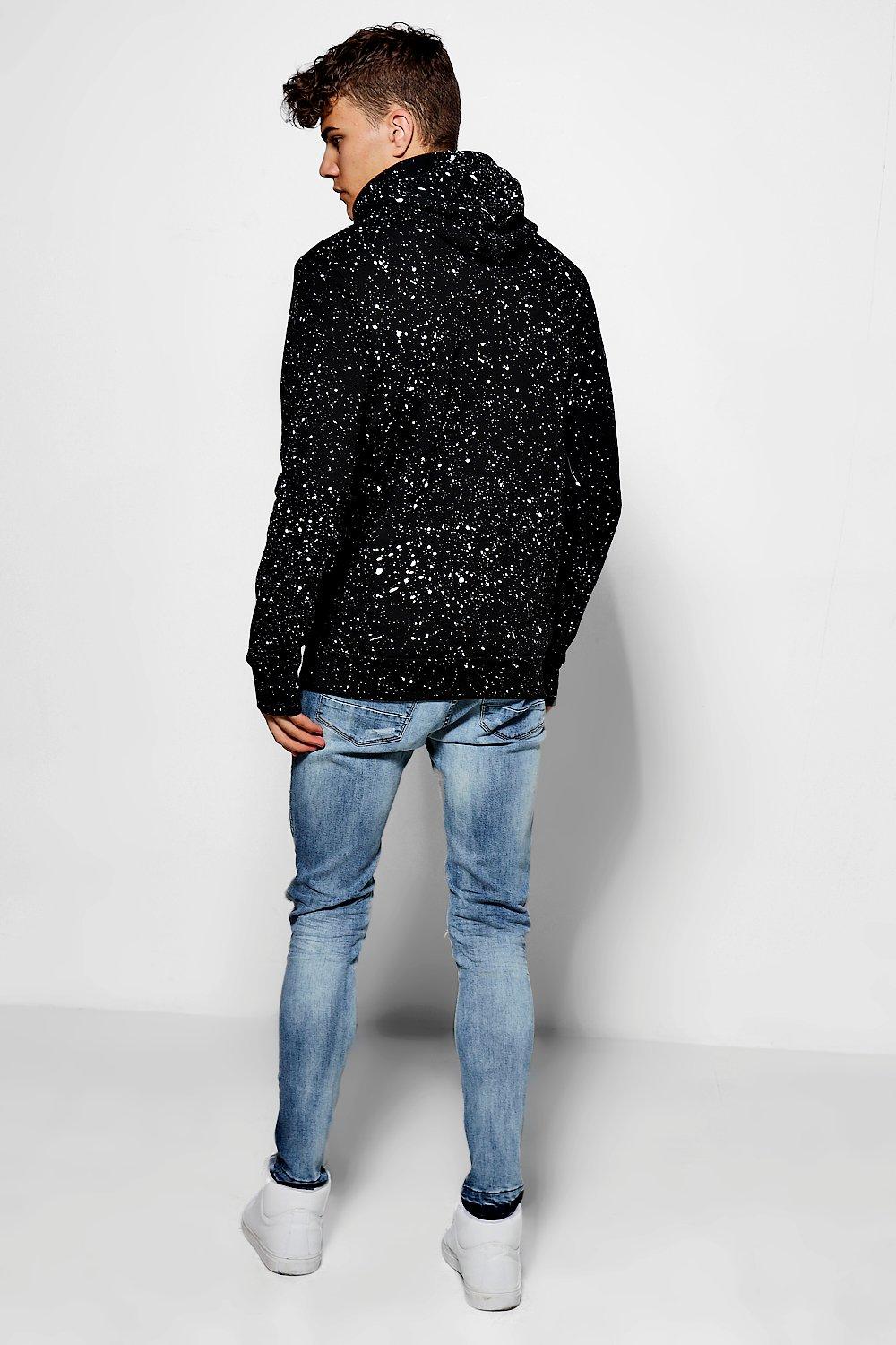 paint splatter hoodie mens