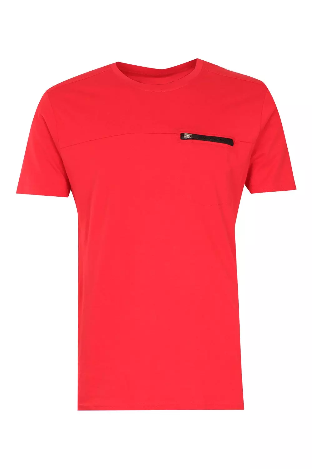 T Shirt With Chest Zip Pocket Boohoo