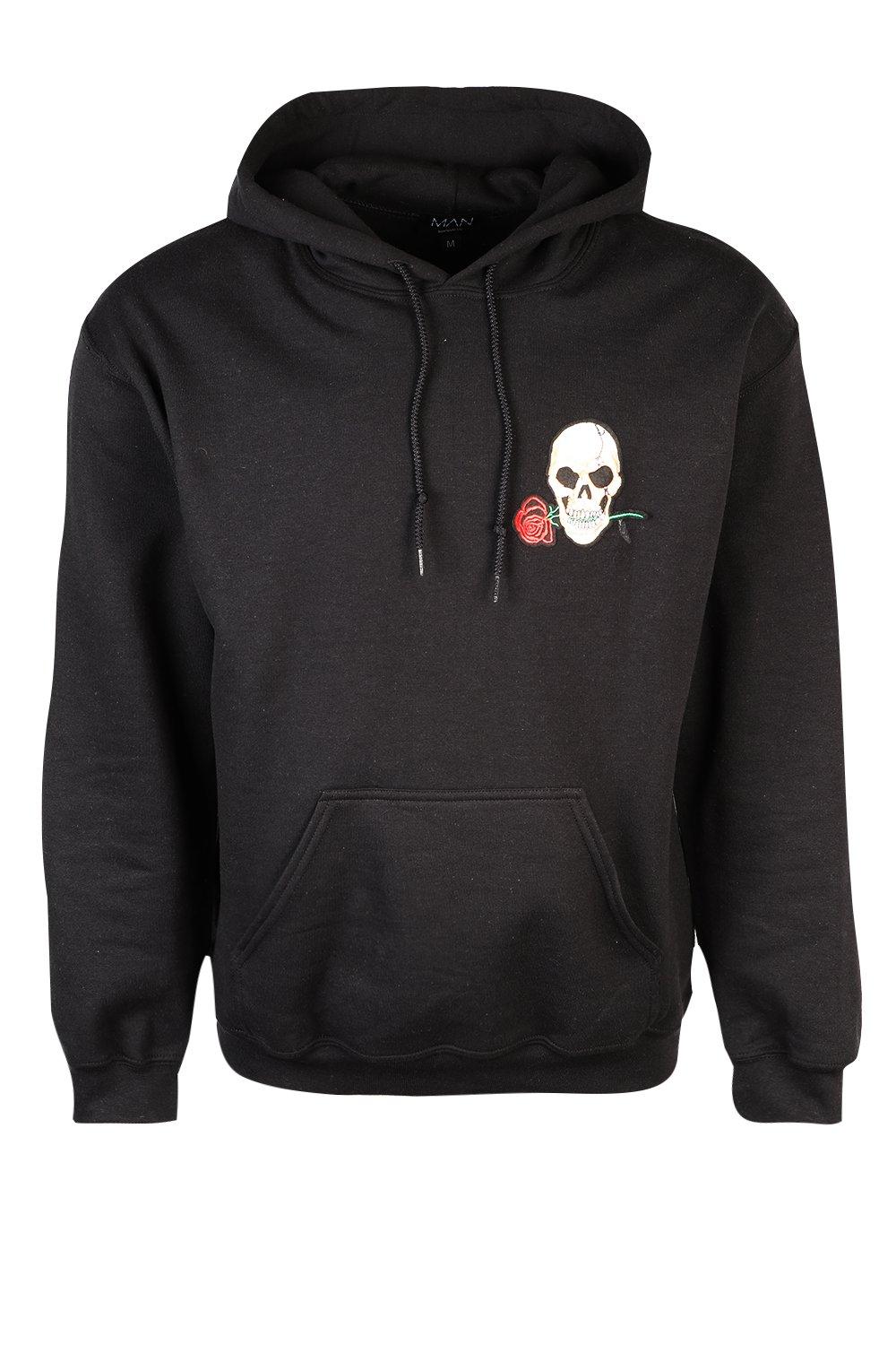 Rose 2025 skull hoodie