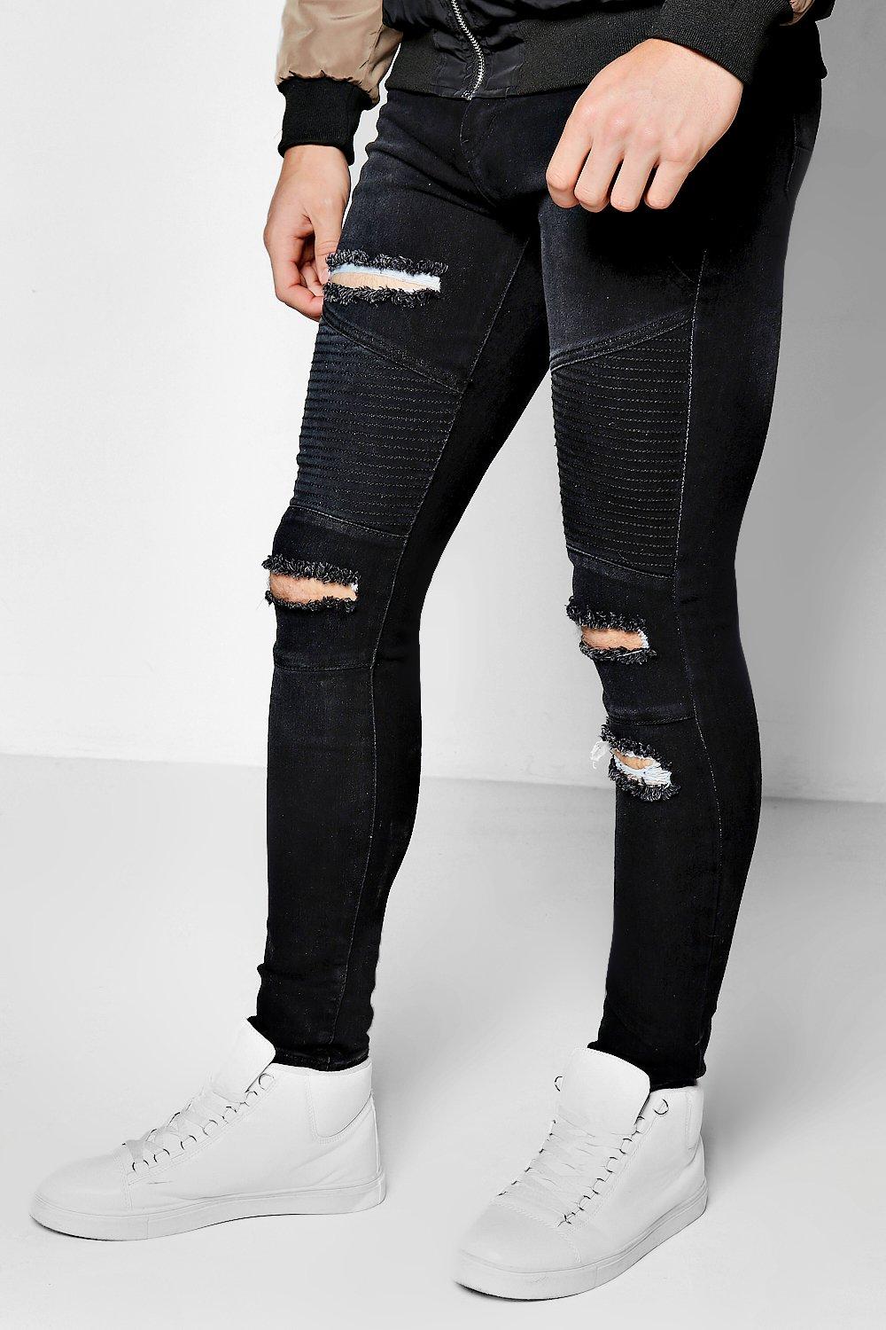 black ripped jeans boohoo