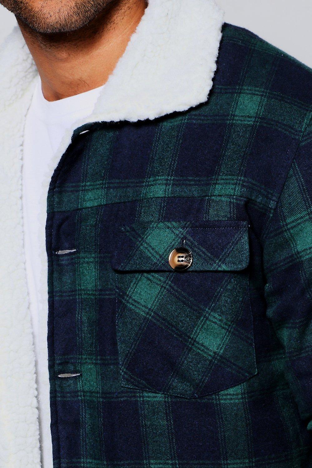 Green check 2024 jacket mens