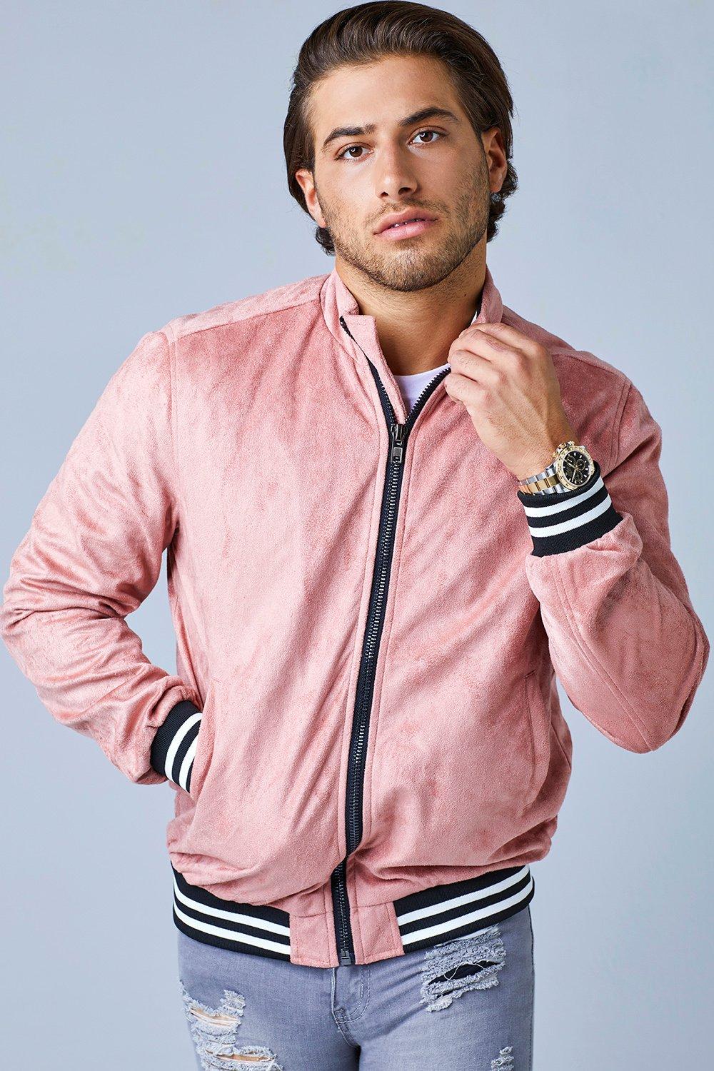 pink bomber jacket boohoo