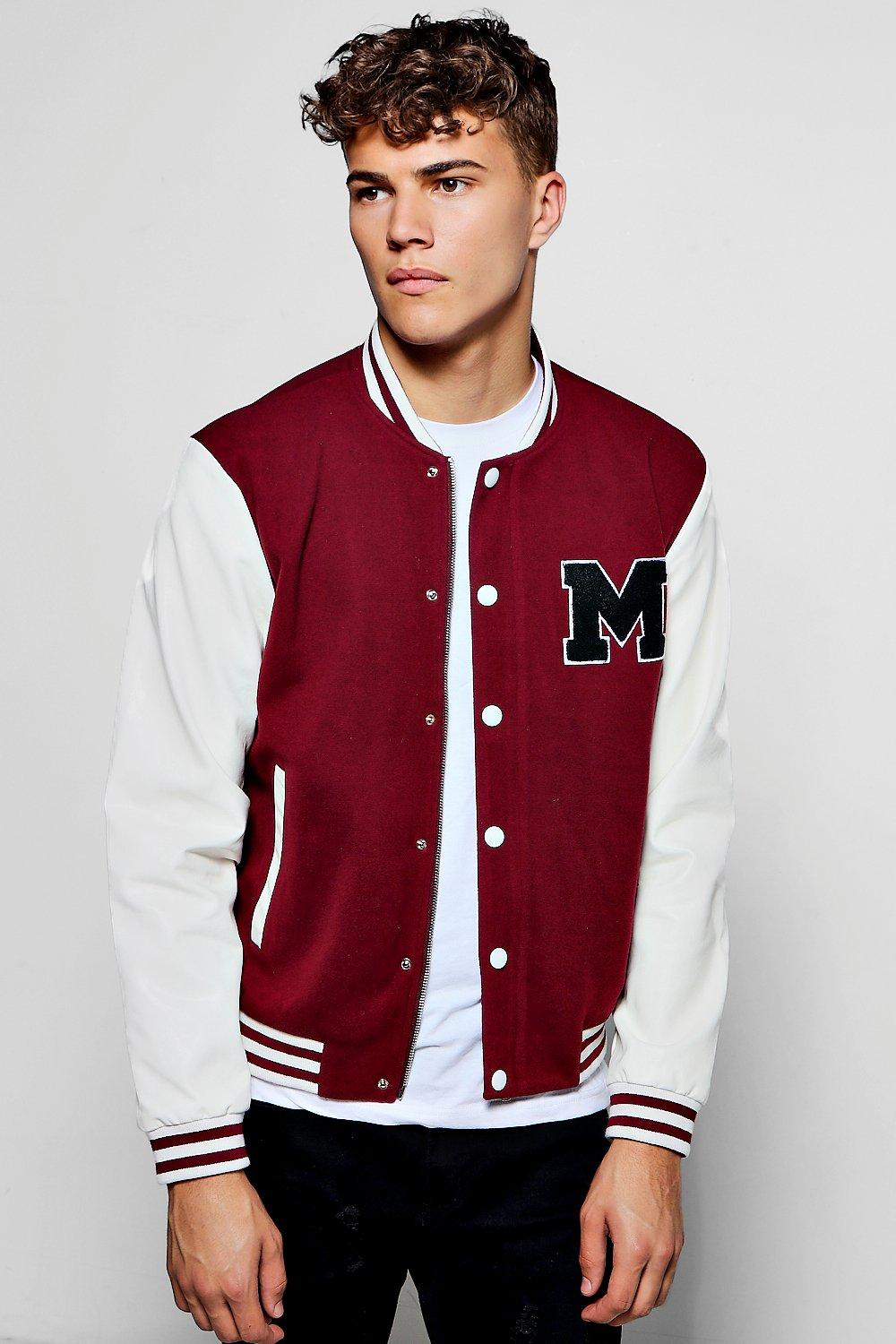 boohoo mens varsity jacket