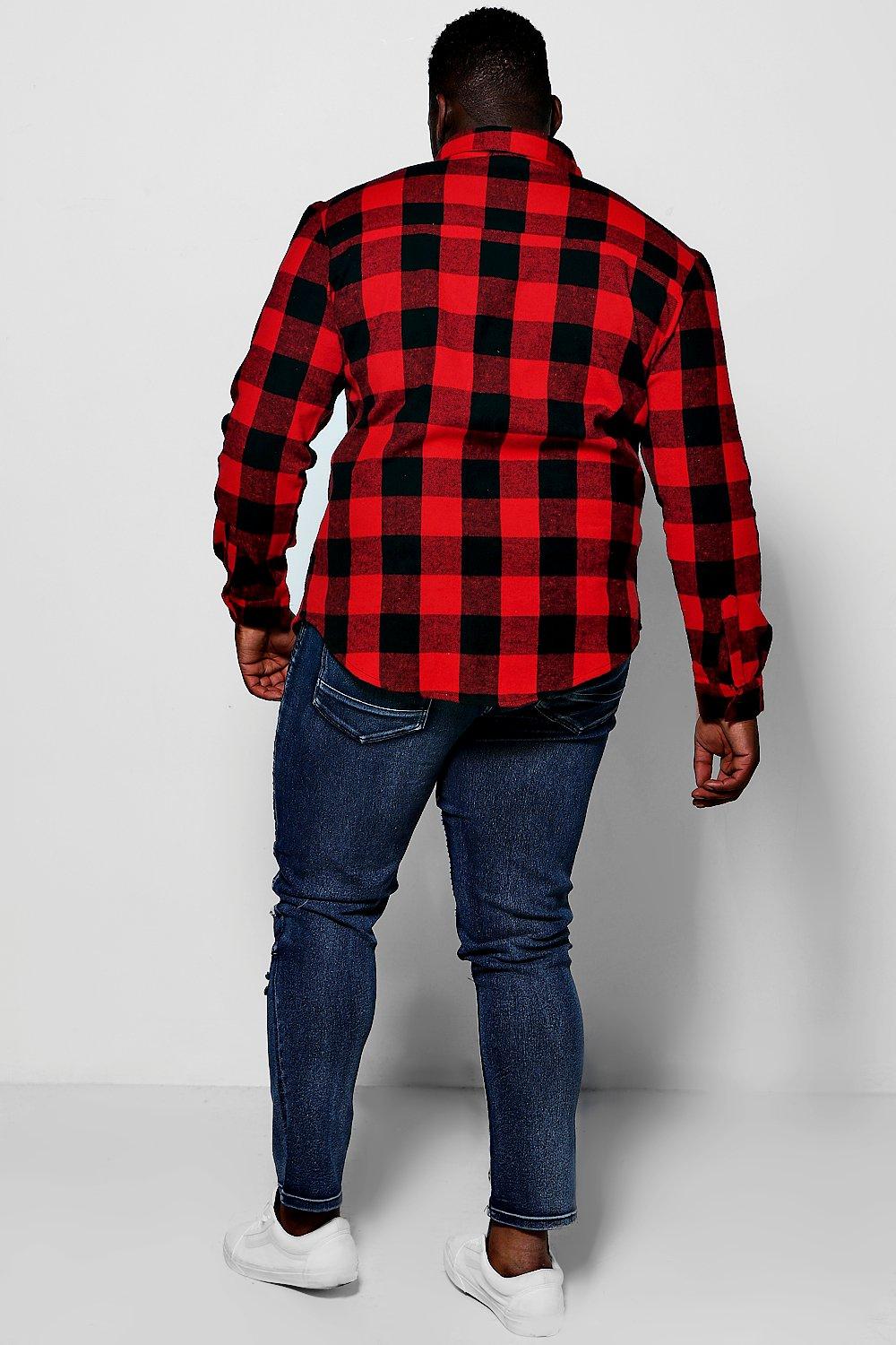 Chemise bucheron rouge online homme