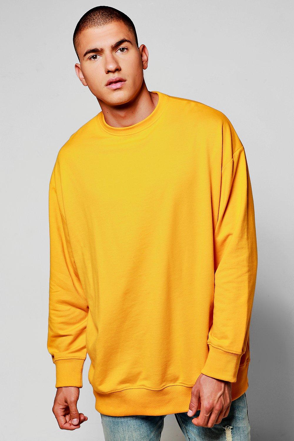 yellow oversized sweatshirt