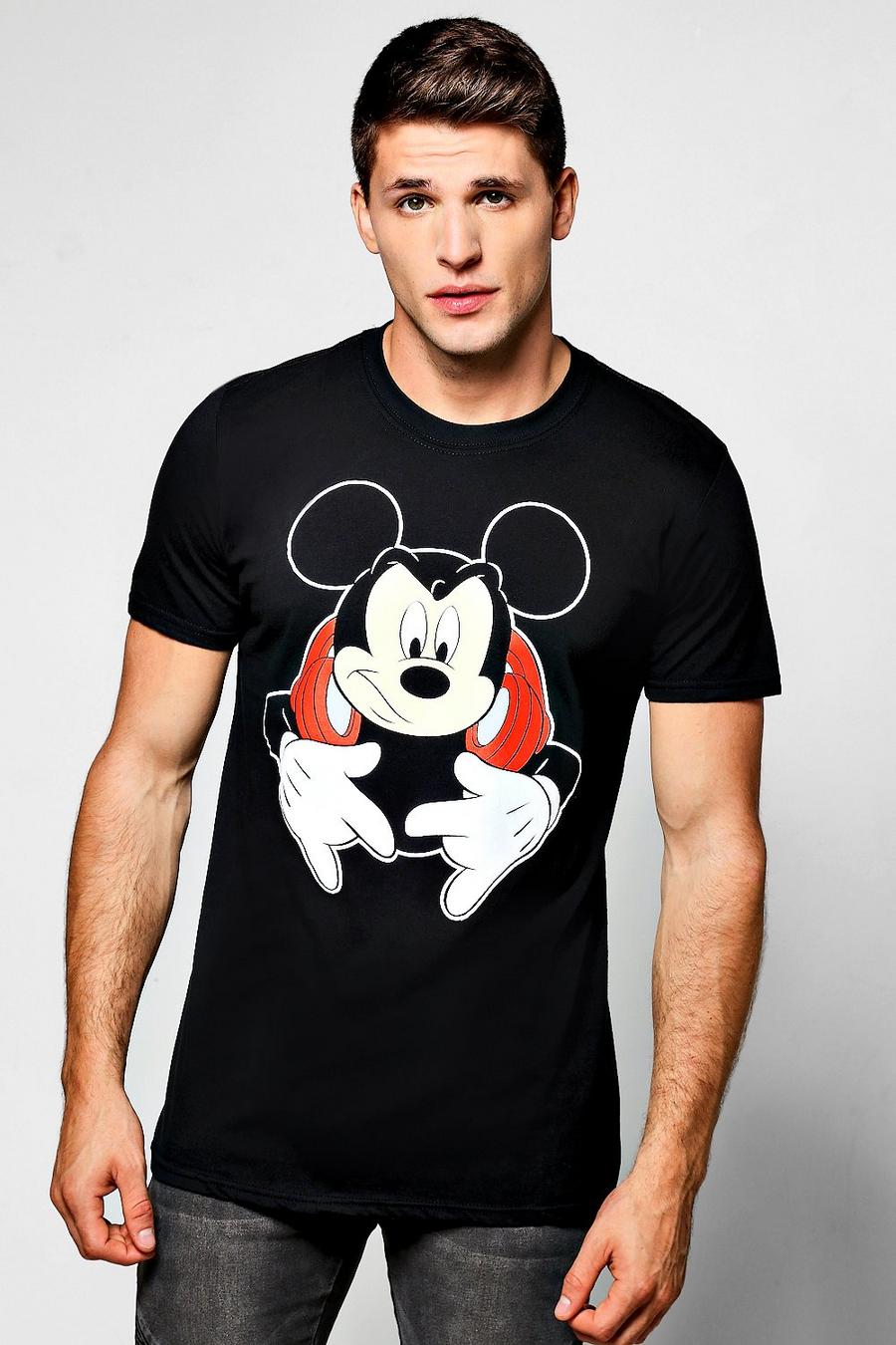 Black Disney DJ Mickey Mouse T-Shirt image number 1