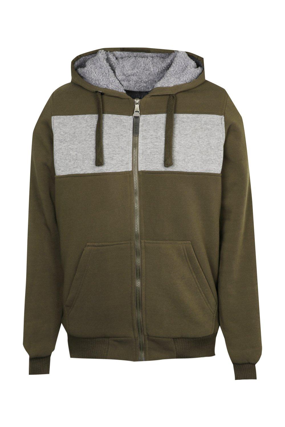 borg lined zip up hoodie