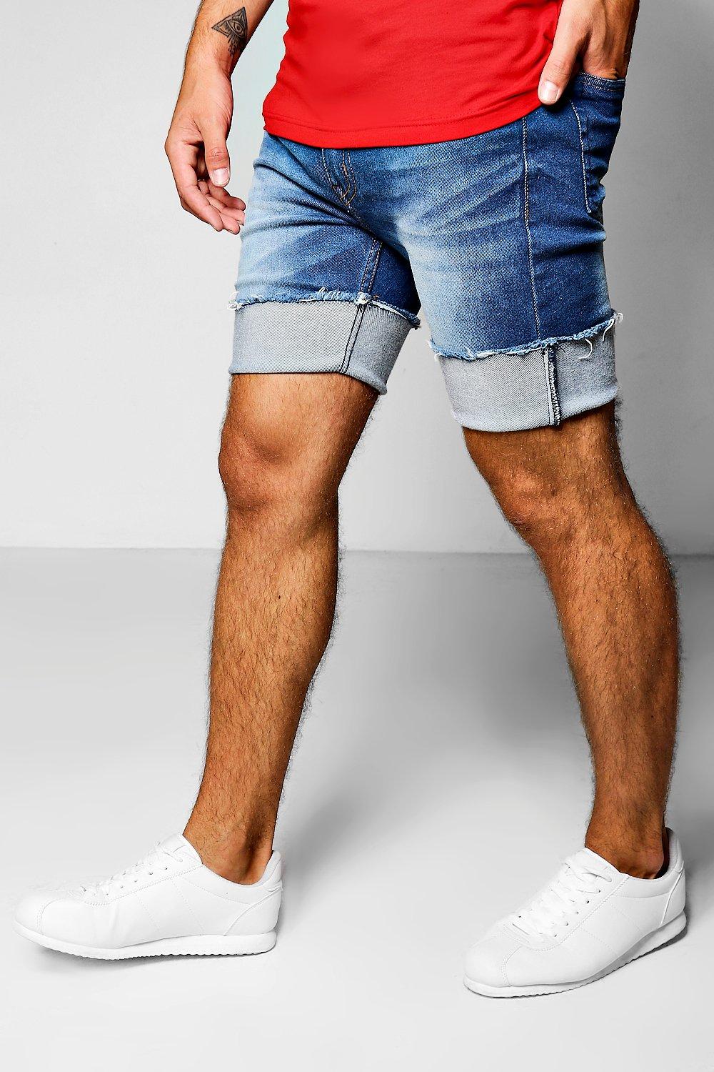 skinny fit denim shorts