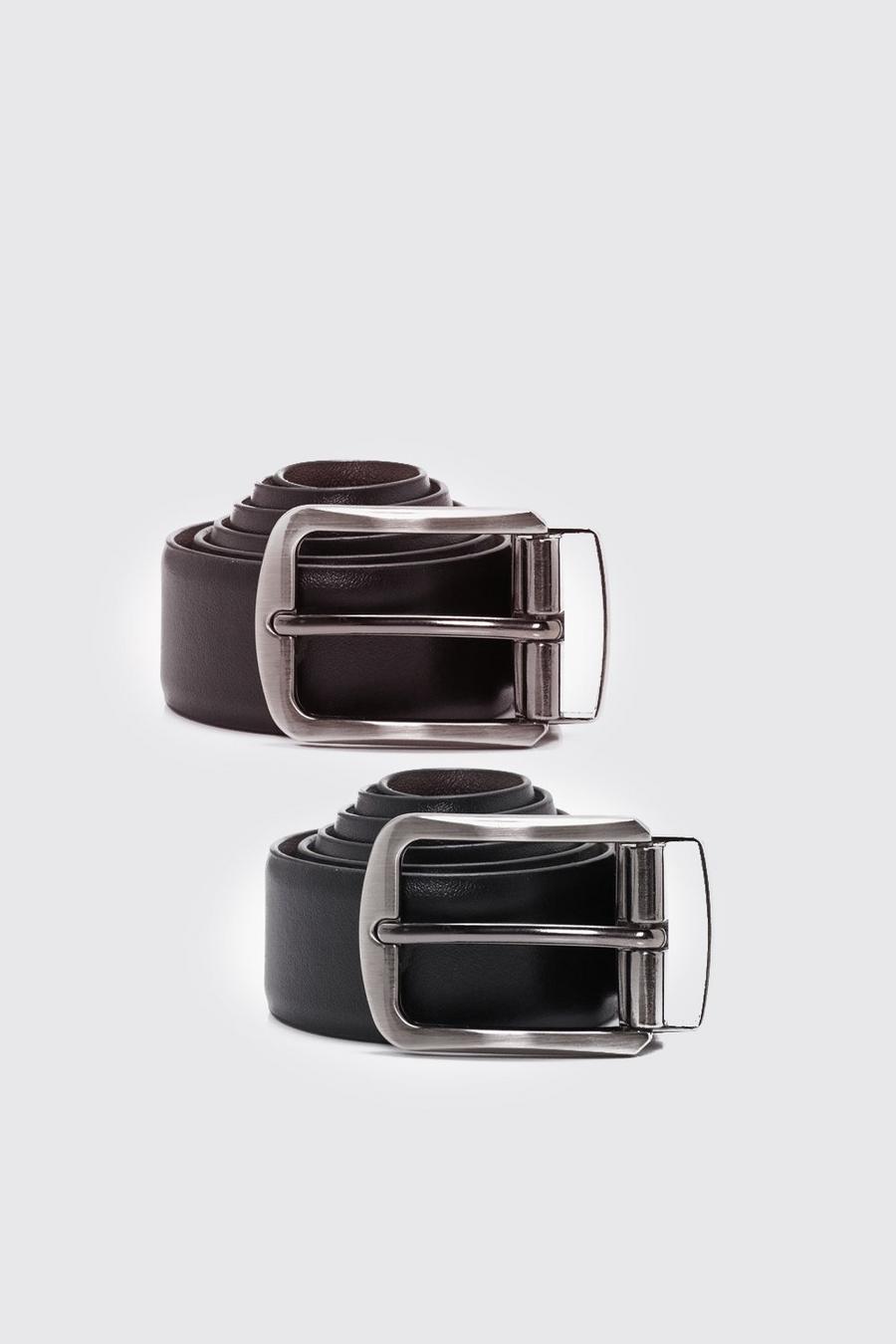 Multi Real Leather Reversible Belt image number 1